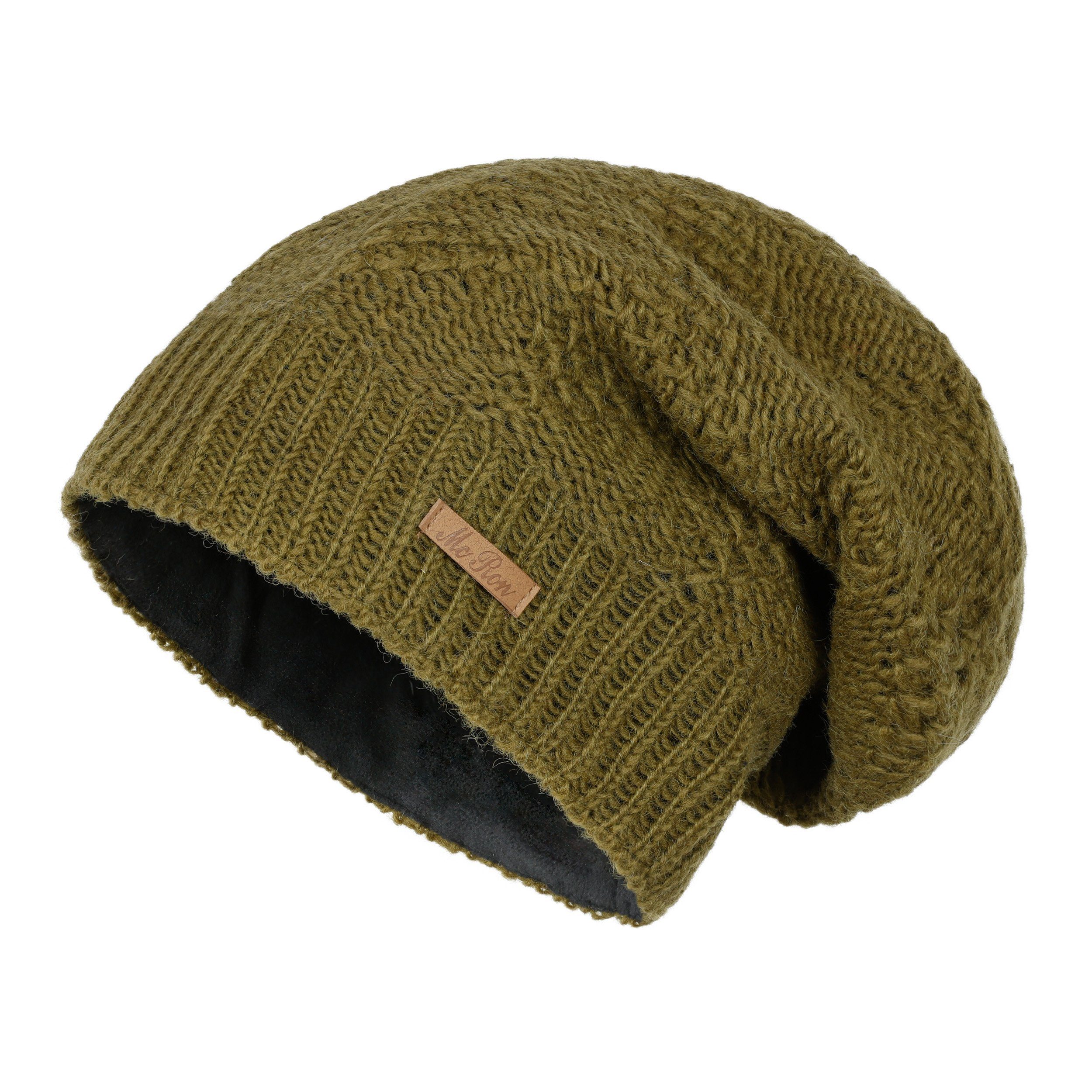 McRon Beanie Wollmütze Modell Lina gefüttert mit Fleece, hoher Schurwollant günstig online kaufen