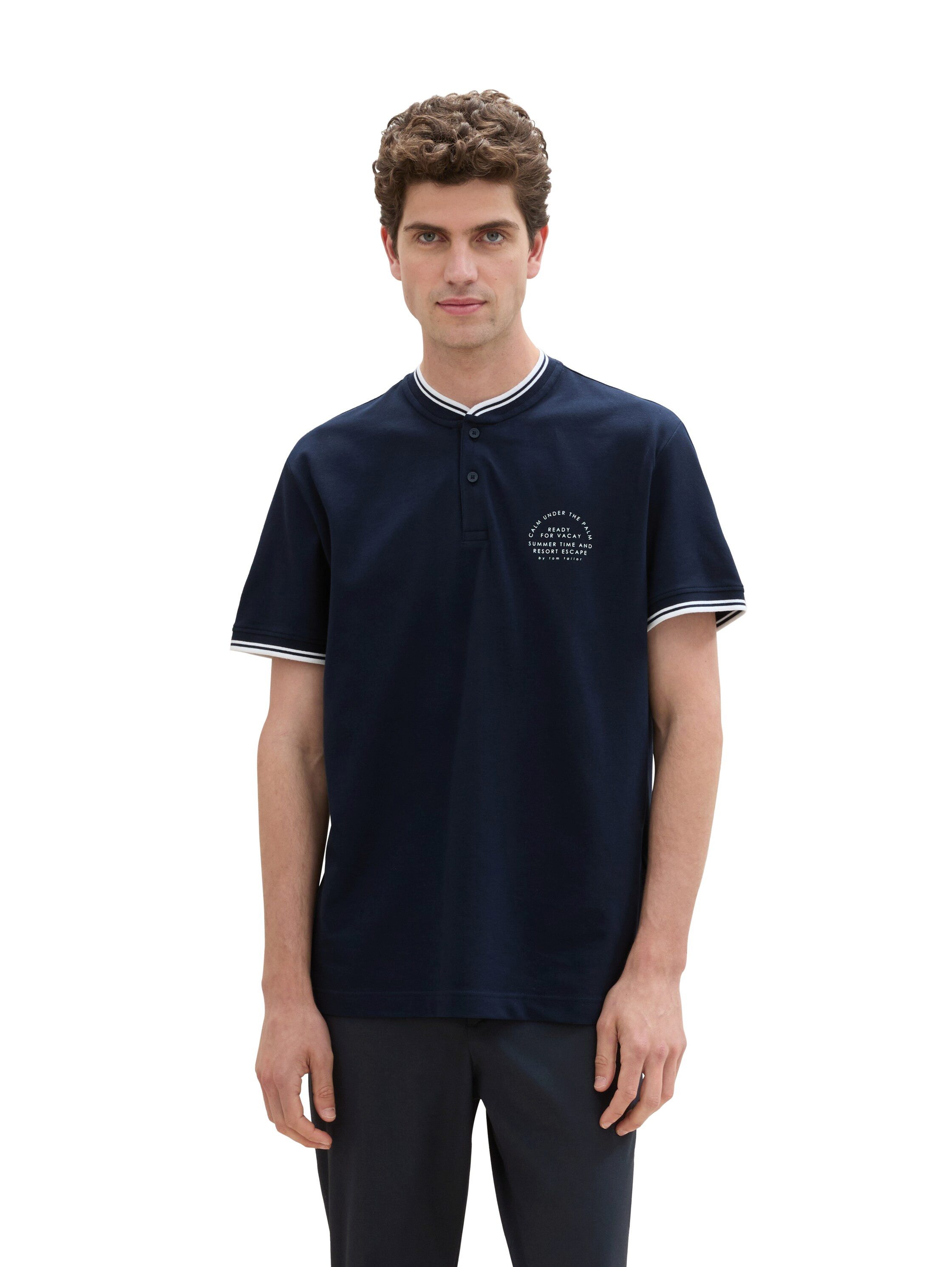TOM TAILOR Poloshirt mit Print günstig online kaufen