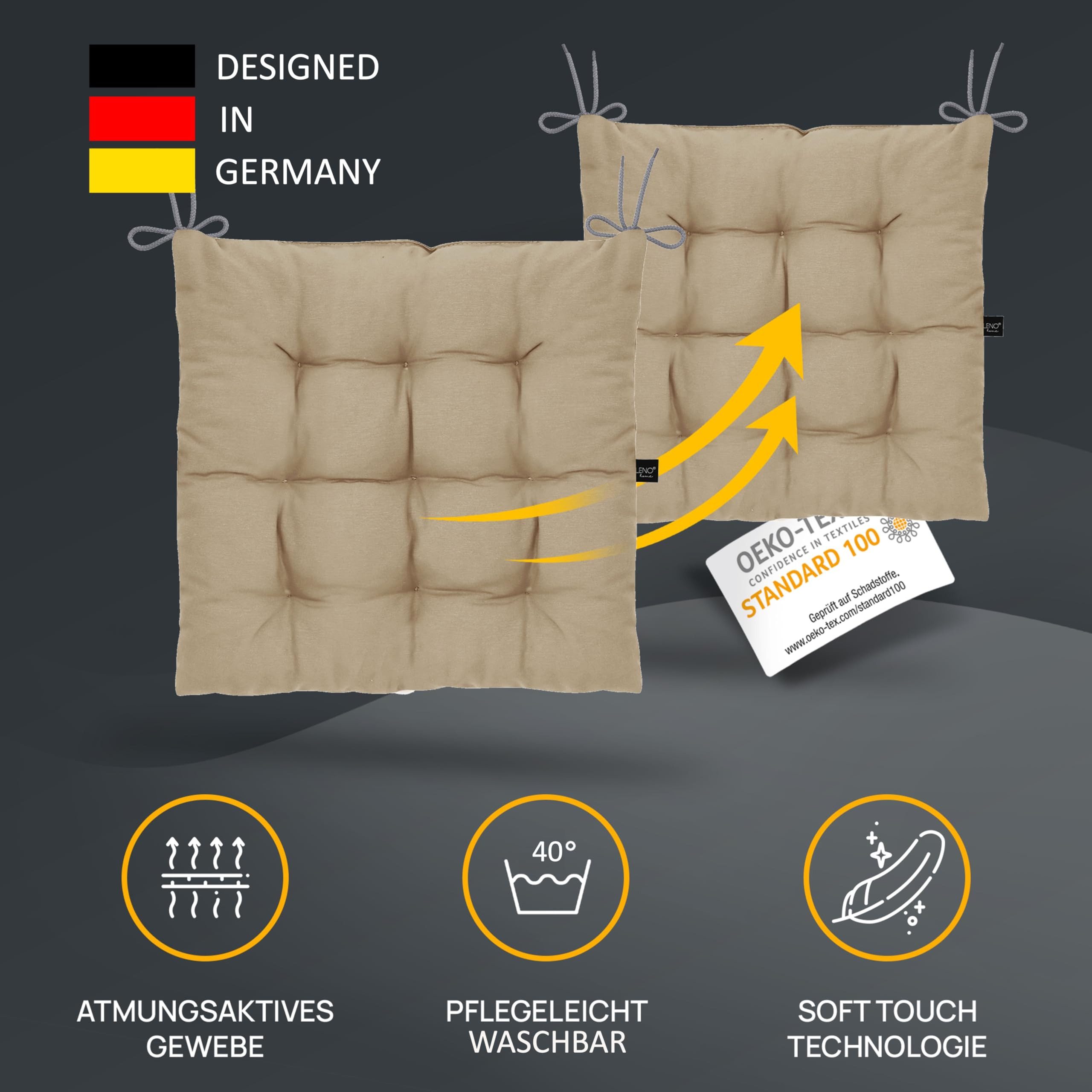 LILENO HOME Stuhlkissen Sitzkissen für Gartenstuhl, günstig online kaufen