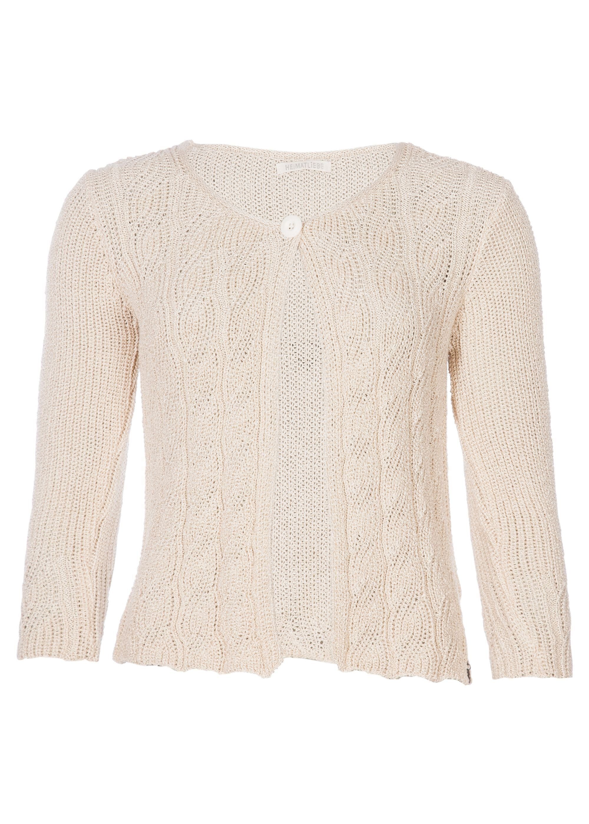 Heimatliebe Cardigan mit Zopfmuster, Pullover