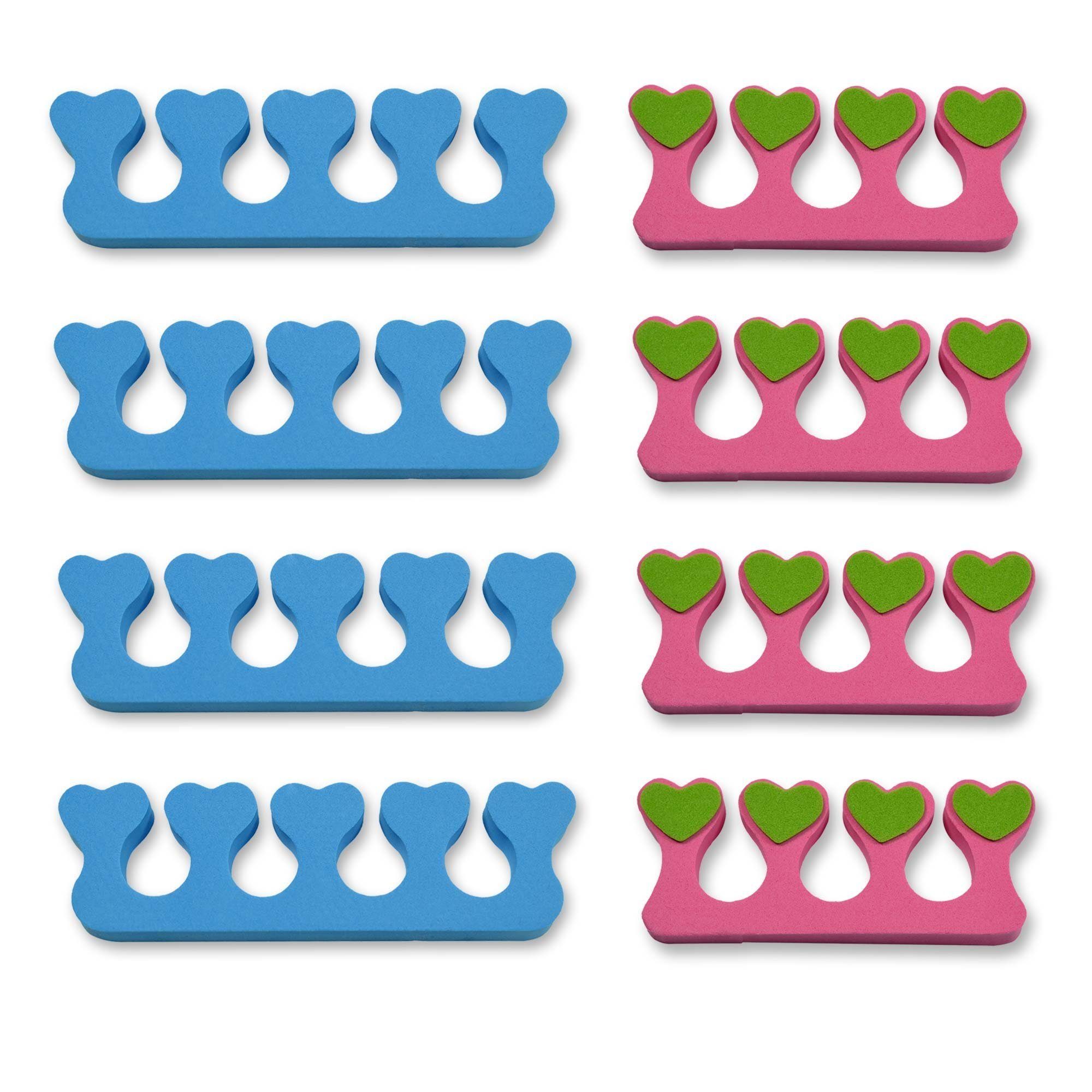 K-Pro Zehenspreizer Zehen- & Fingerspreizer, Zehentrenner – Maniküre, Set 8-tlg., 8er, Zehentrenner, Zehenstrecker, Maniküre