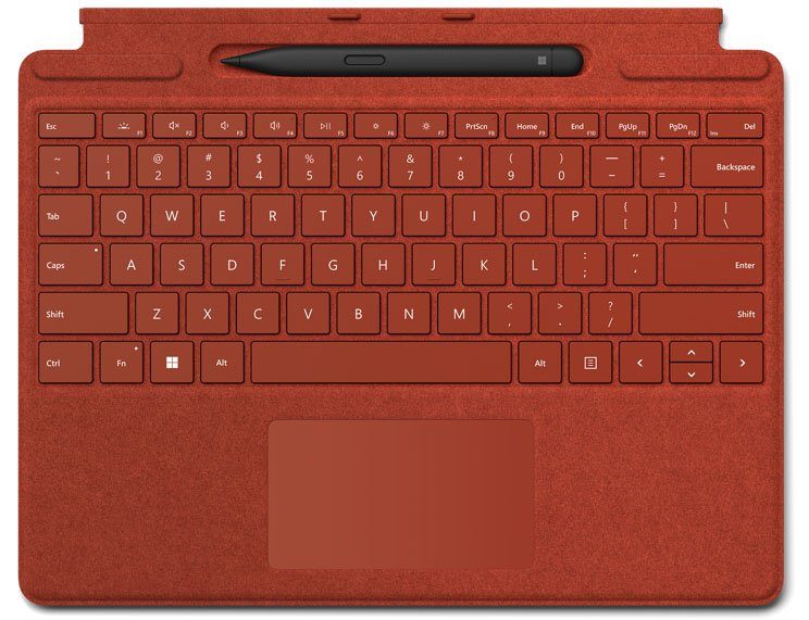 Microsoft Surface Pro Signature Keyboard 8X6-00025 Tastatur (Tastatur mit Touchpad, Type Cover Ortler rot)