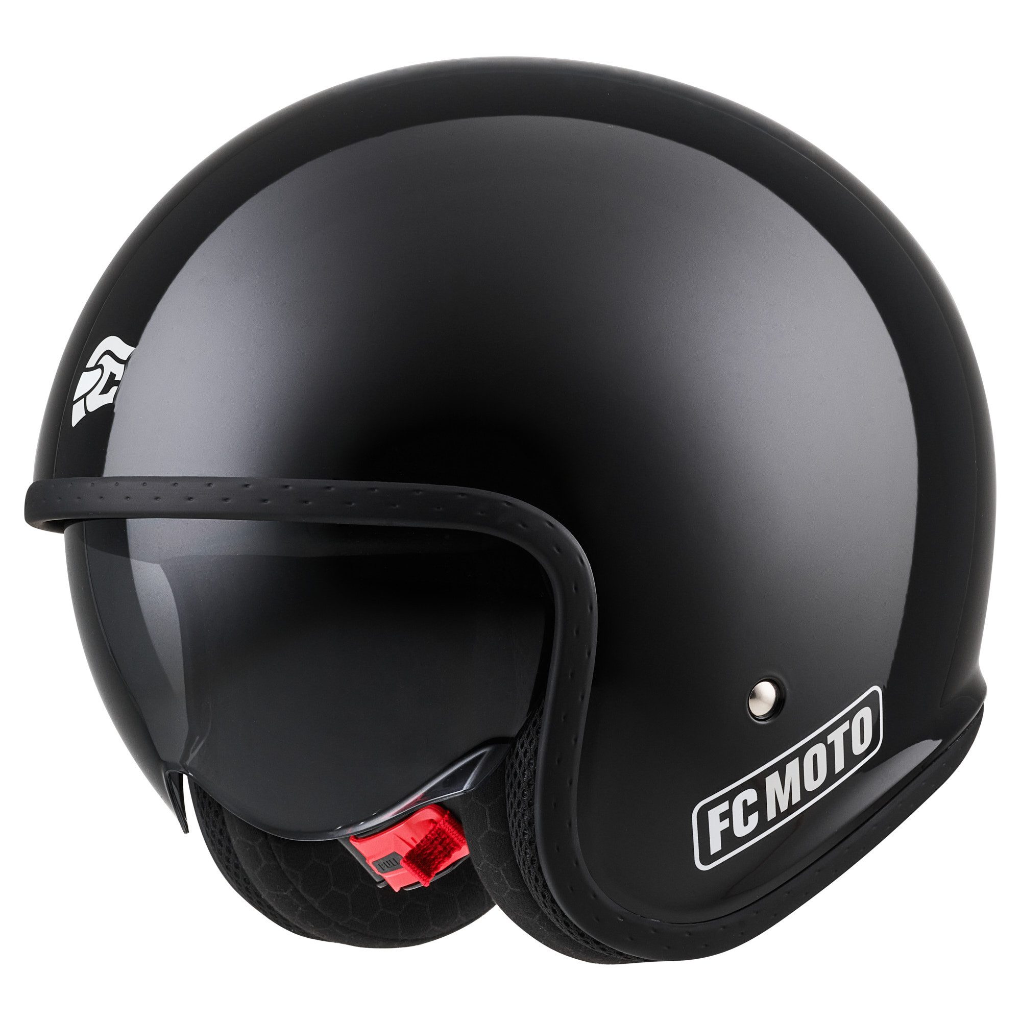 FC-Moto Motorradhelm G-295 Jethelm, herausnehmbares Innenfutter,integriertes Sonnenvisier