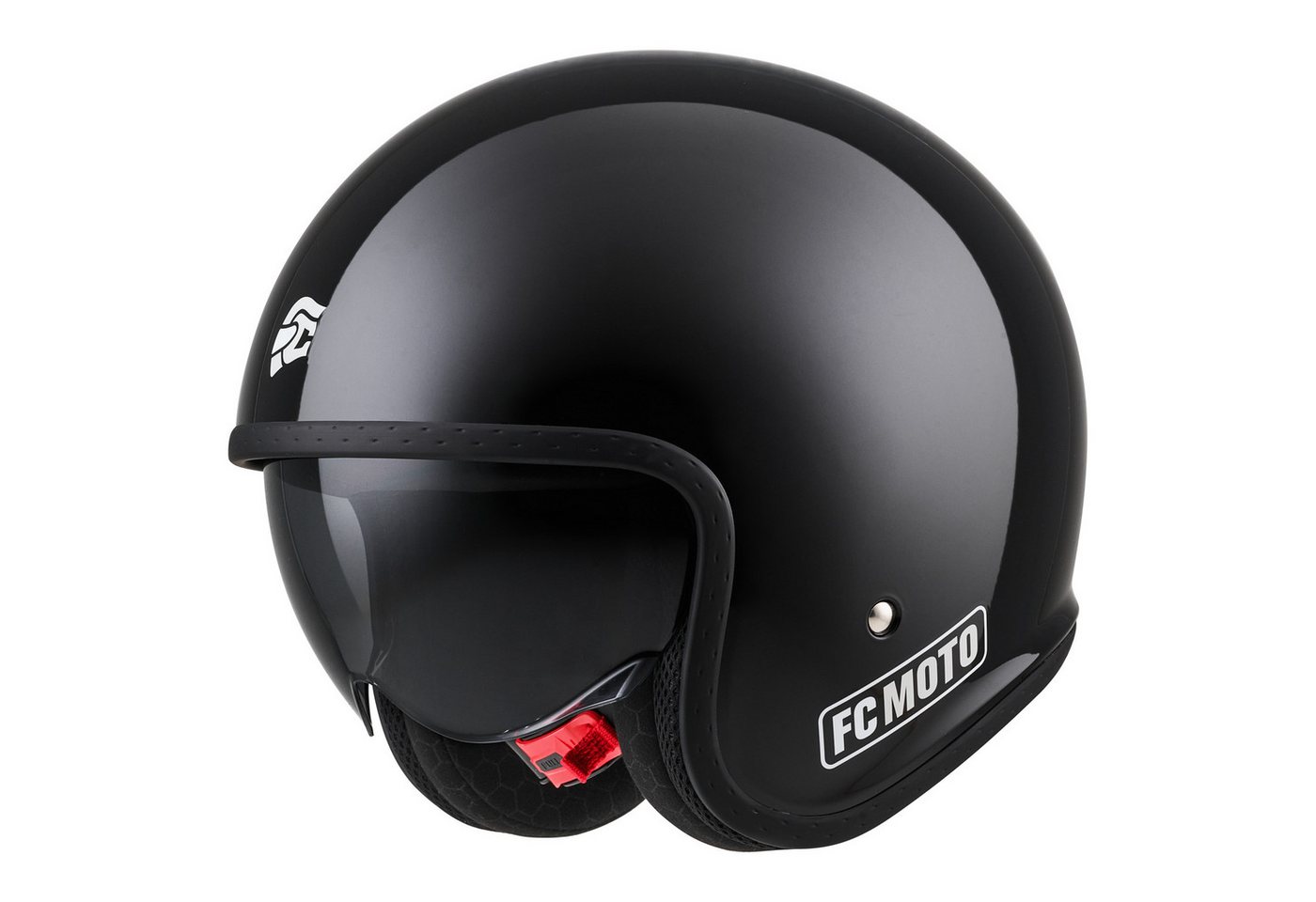 FC-Moto Motorradhelm G-295 Jethelm, Herausnehmbares Innenfutter,integriertes Sonnenvisier