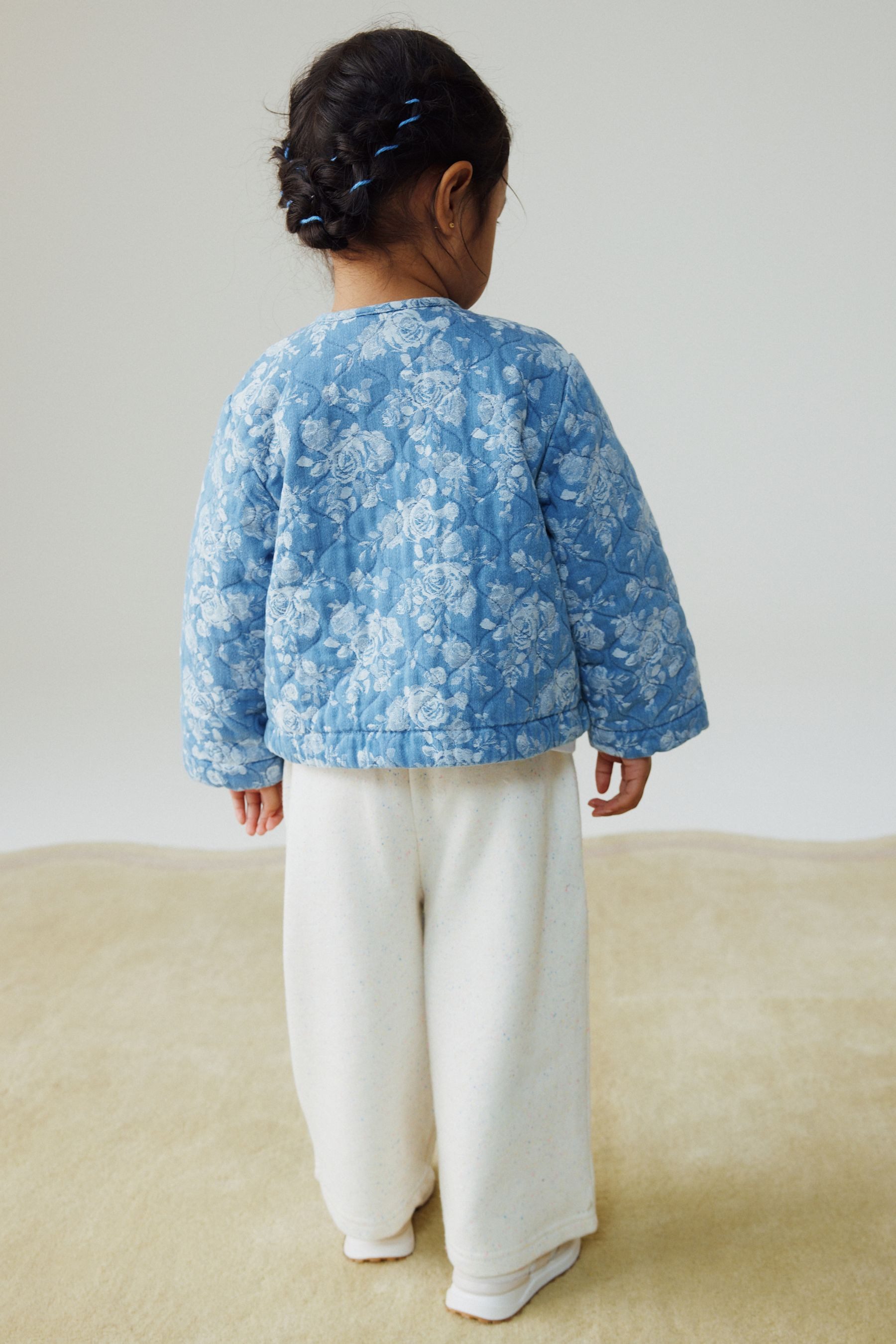 Next Jeansjacke Gesteppte Denim-Jacquardjacke (1-St)