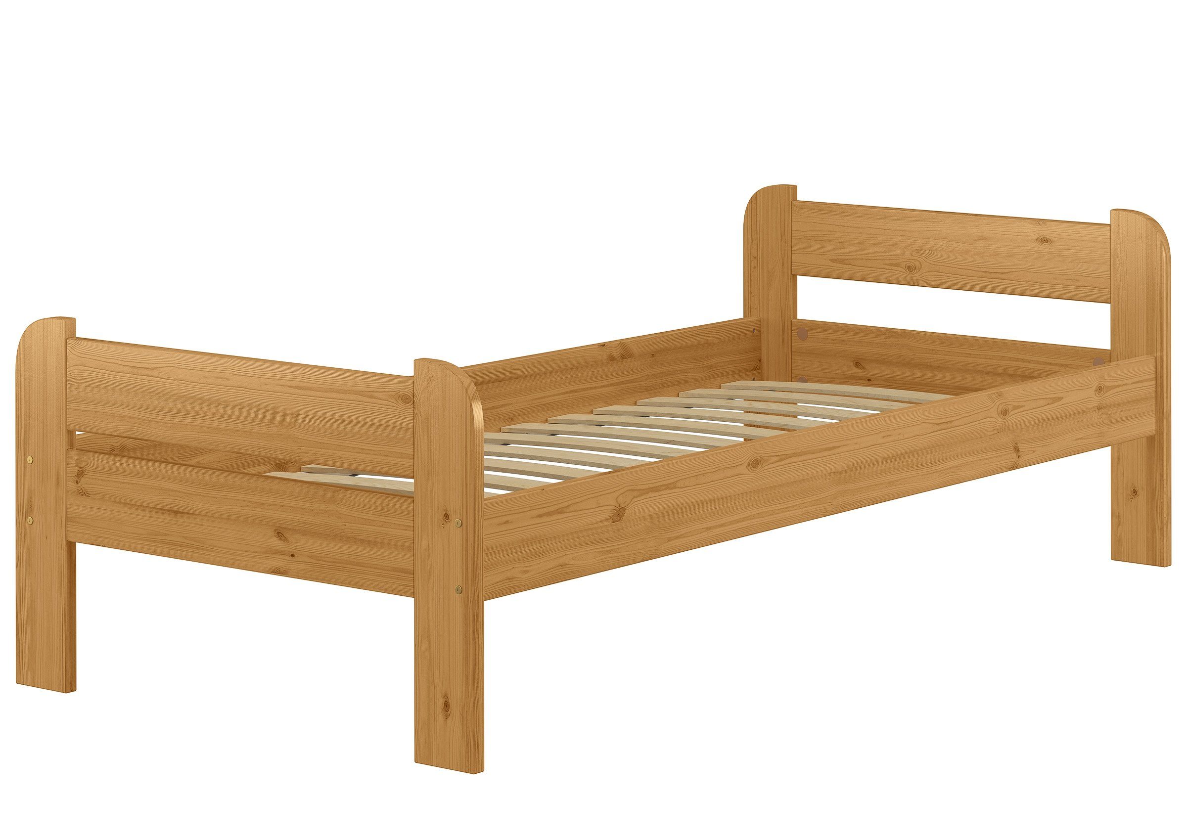 ERST-HOLZ Bett Einzelbett Echtholzbett Kiefer Massiv günstig online kaufen