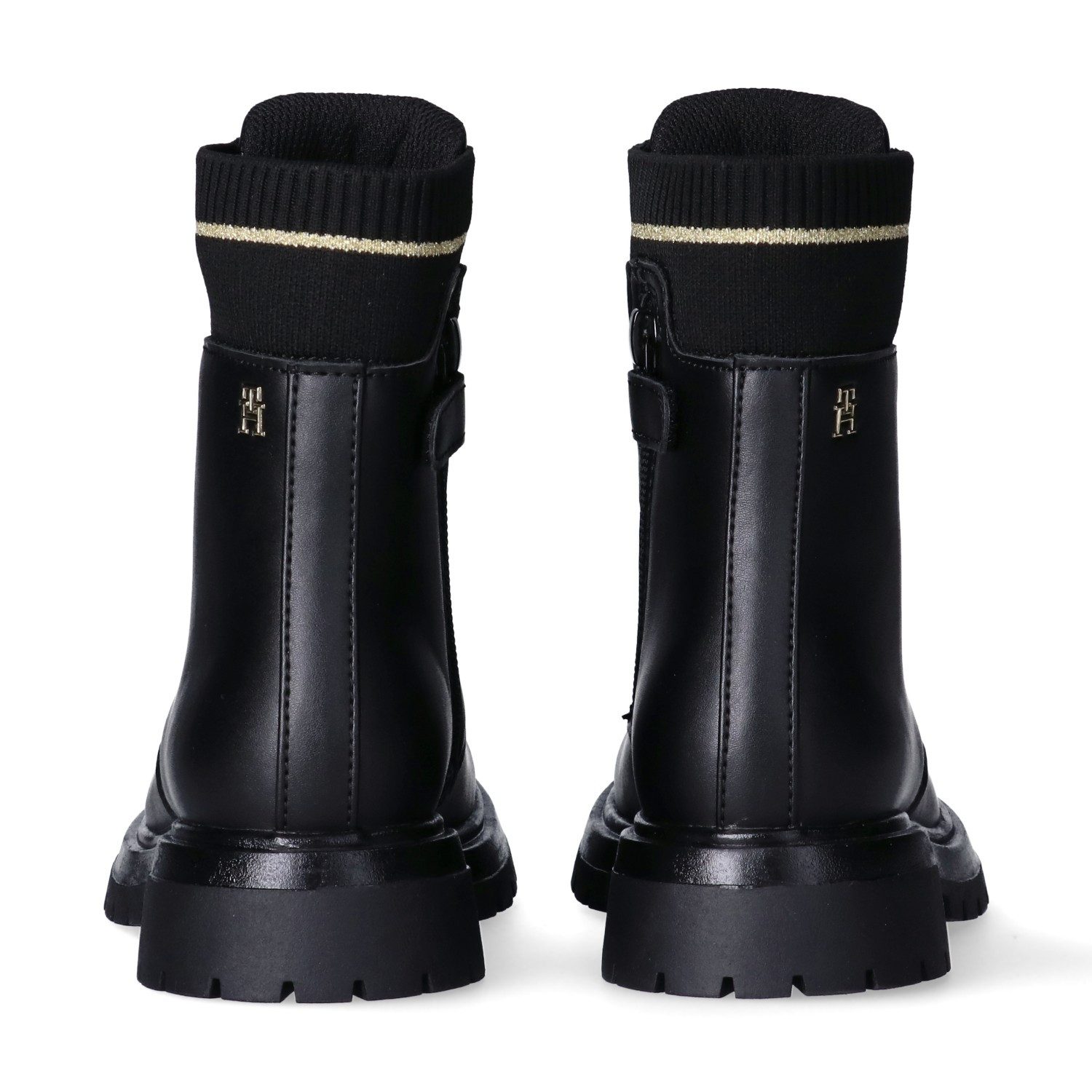 Tommy Hilfiger Schnürboots Biker Boots, Winterboots mit Blockabsatz