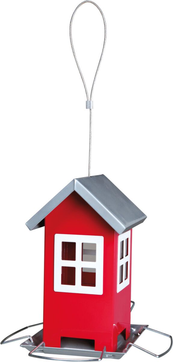 TRIXIE Futterspender Futterhaus - rot - 1.000 ml/20 cm
