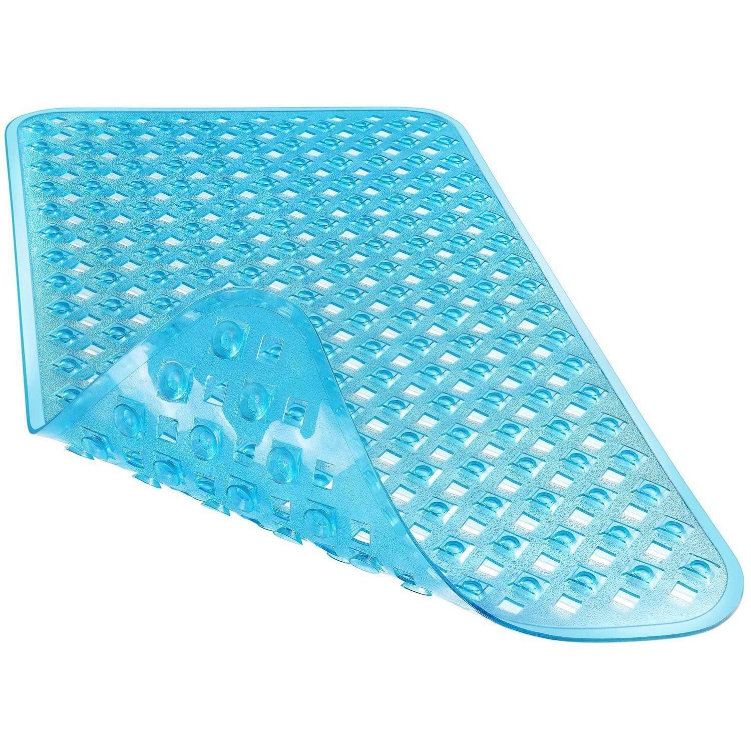 LuxusKollektion Wanneneinlage Badewannenmatte Antirutsch Saugnäpfe 88 x 40 cm (Rechteckig) Hellblau