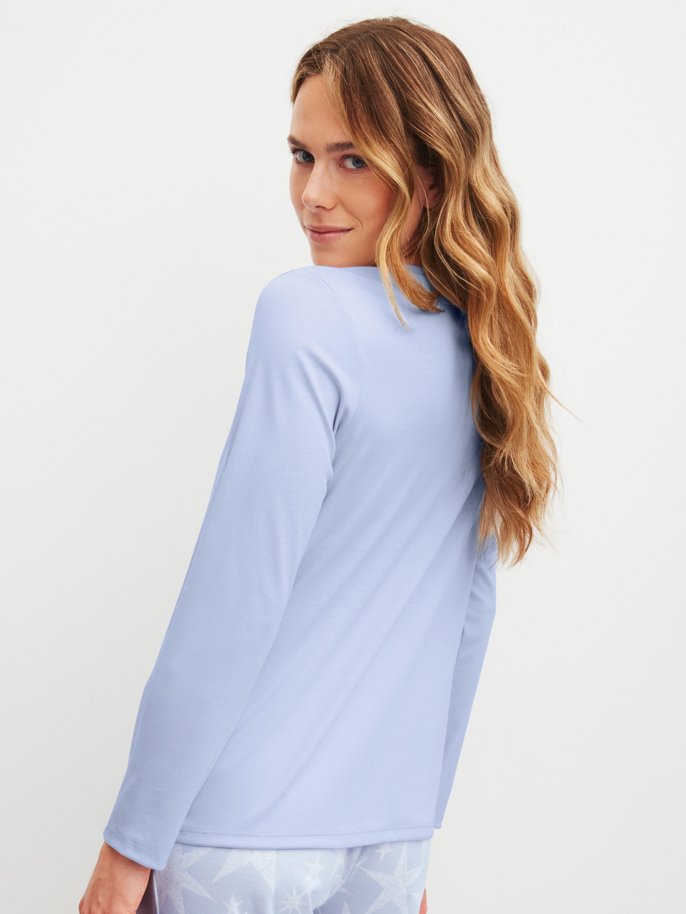 CALIDA Langarmshirt Favourites Cosy Damen (1-tlg) aus Baumwolle, pflegeleicht, weiche, lockere Passform