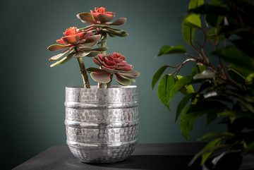 riess-ambiente Übertopf ORIENT silber (Set, 3 St), Vase · für Pflanzen · Metall · Handarbeit · Dekoration