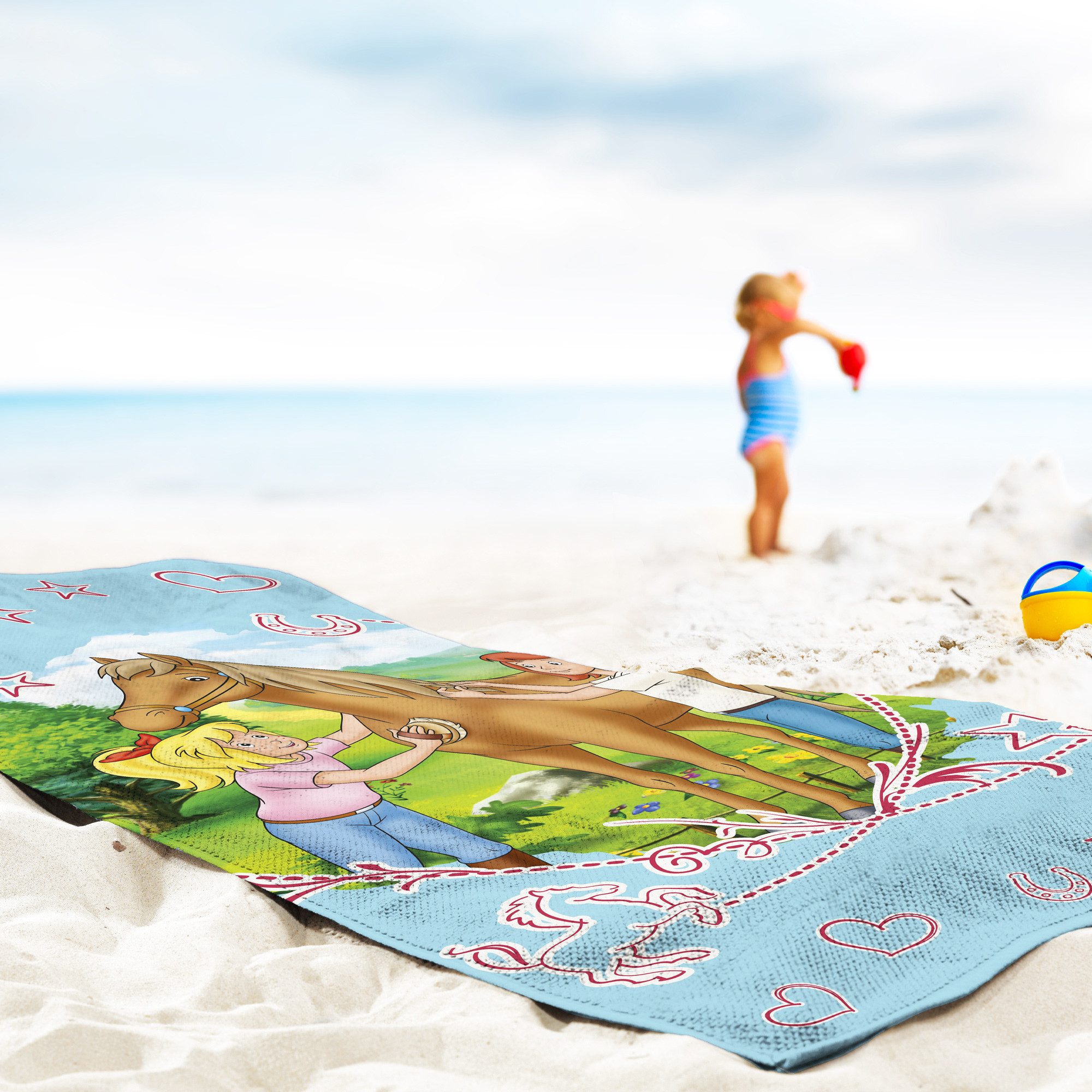 BERONAGE Strandtücher Bibi und Tina Badetuch Sternenzauber 75x150 cm, 100% Baumwolle (1-St), Frottee in Velours-Qualität