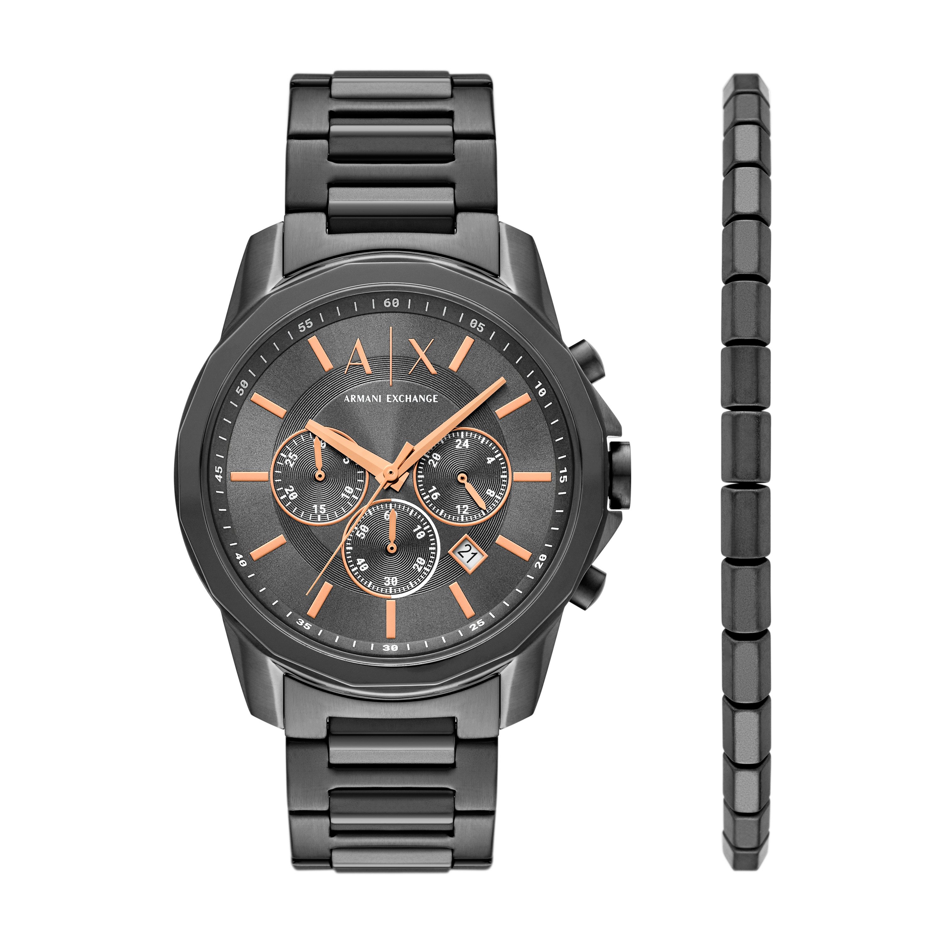 ARMANI EXCHANGE Chronograph AX7170SET, (Set, 2-tlg., mit Armband), Quarzuhr günstig online kaufen