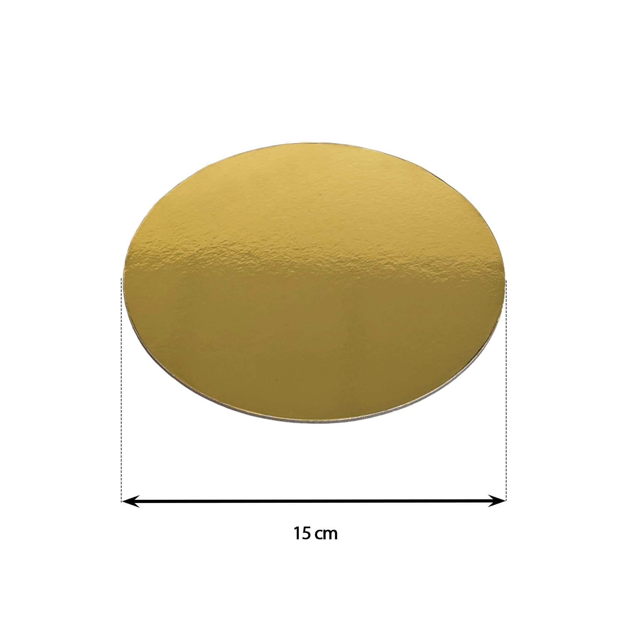 CakeBoard 3 Kuchenplatte Tortenplatte (5-tlg) in Pappe, silber UND KITCHENDREAM gold rund starker Set mm