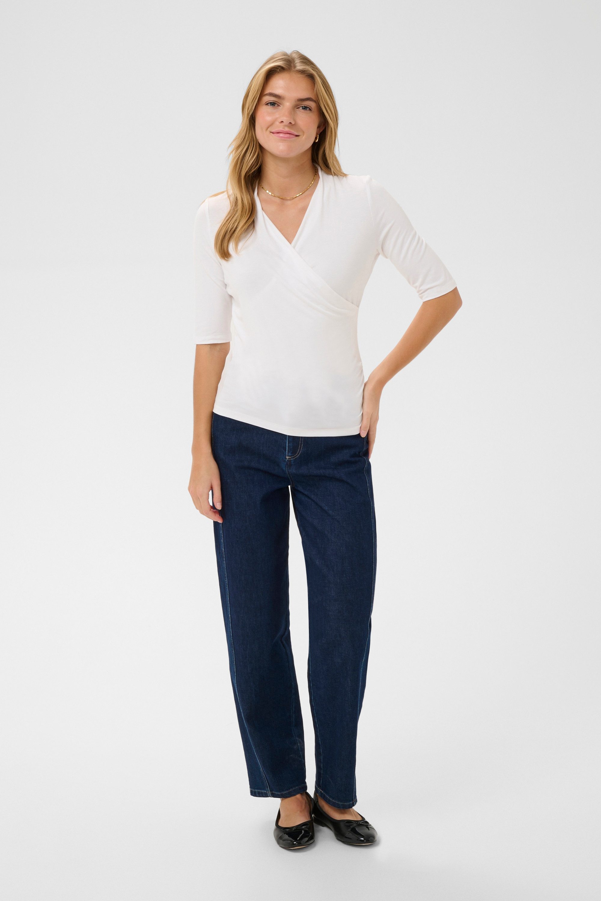 Saint Tropez Kurzarmbluse Kurzarm-Bluse ViggaSZ