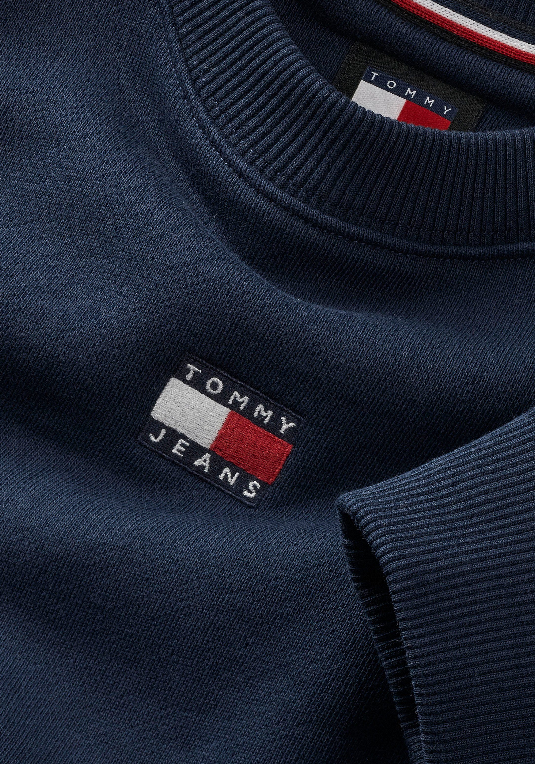Night Dropshoulder-Design mit und Sweatshirt Frontlogo Dark Navy Jeans Tommy