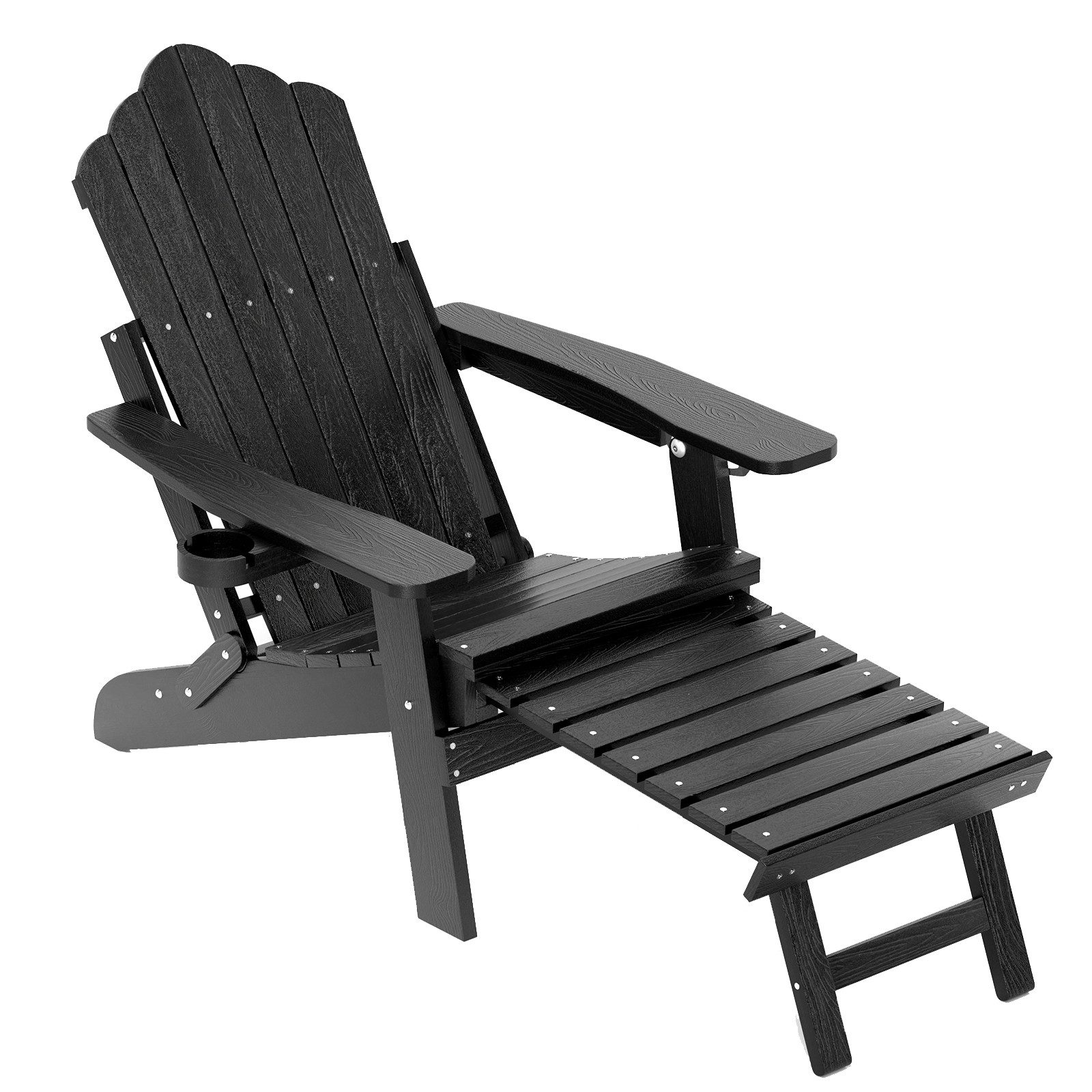 COSTWAY Gartenliege Adirondack Stuhl, klappbar, 4 fach verstellbar