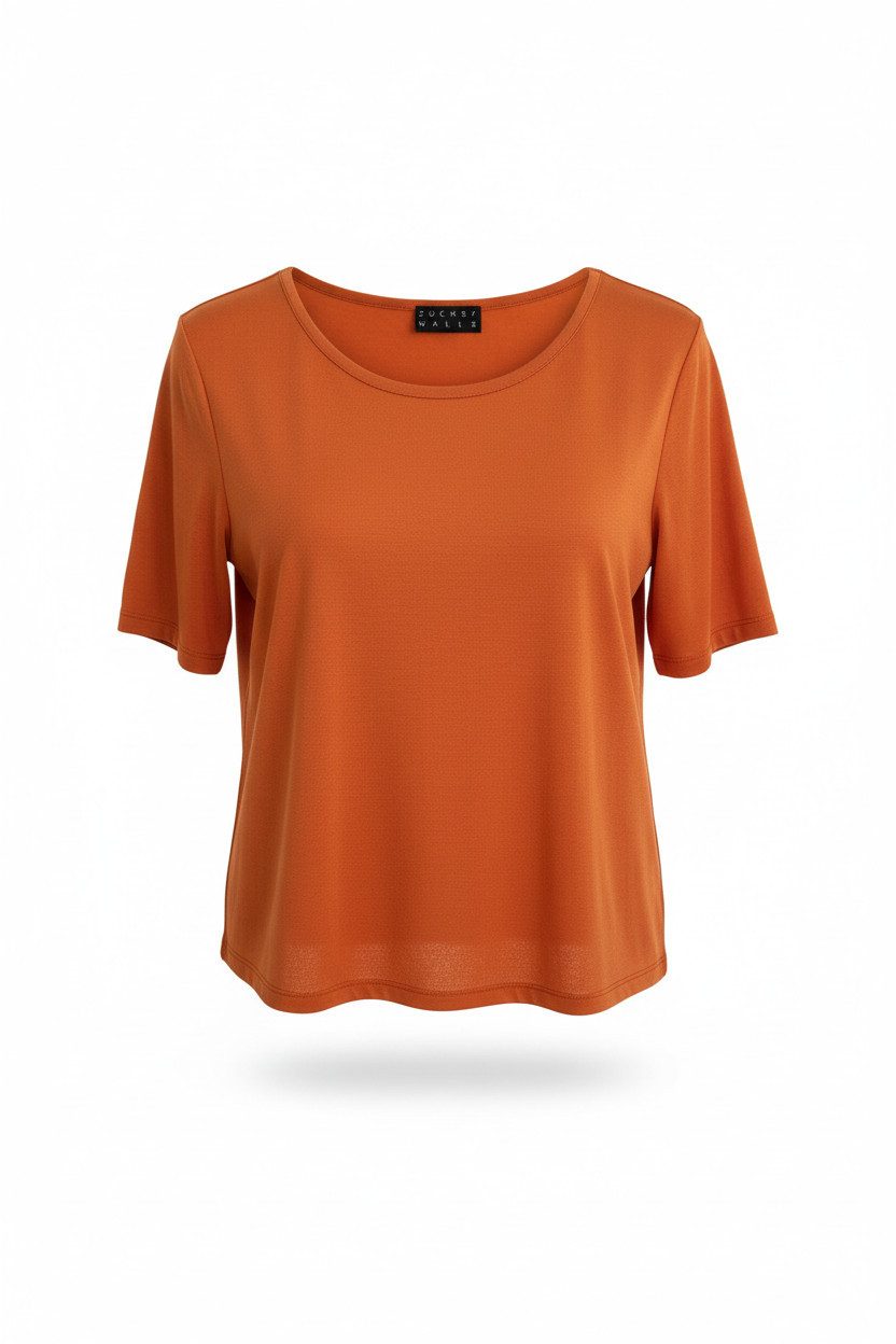 Zuckerwatte T-Shirt 25213 verlängerter Halbarm, weicher Modalmix
