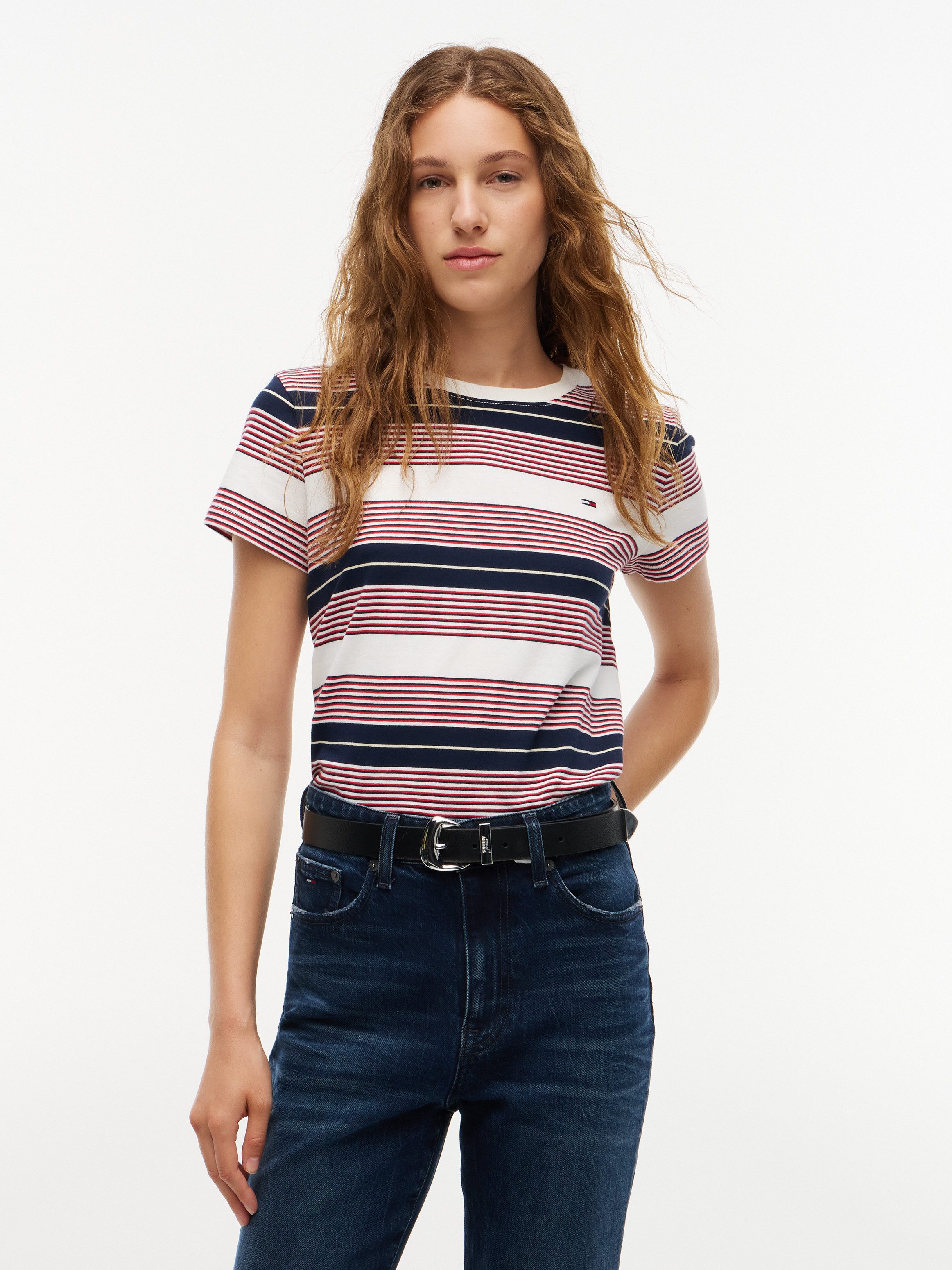 Tommy Jeans Rundhalsshirt TJW REG ESS JERSEY SS TEE EXT Baumwolle