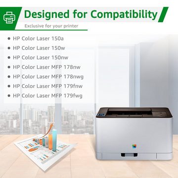 Greensky Tonerkartusche 117A Kompatibel für HP 117 Color Laser MFP-179fnw 150a 50nw 150w