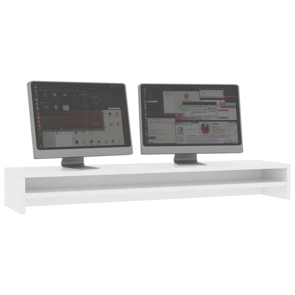 vidaXL TV-Schrank Spanplatte x Weiß 24 100 13 Monitorständer x cm