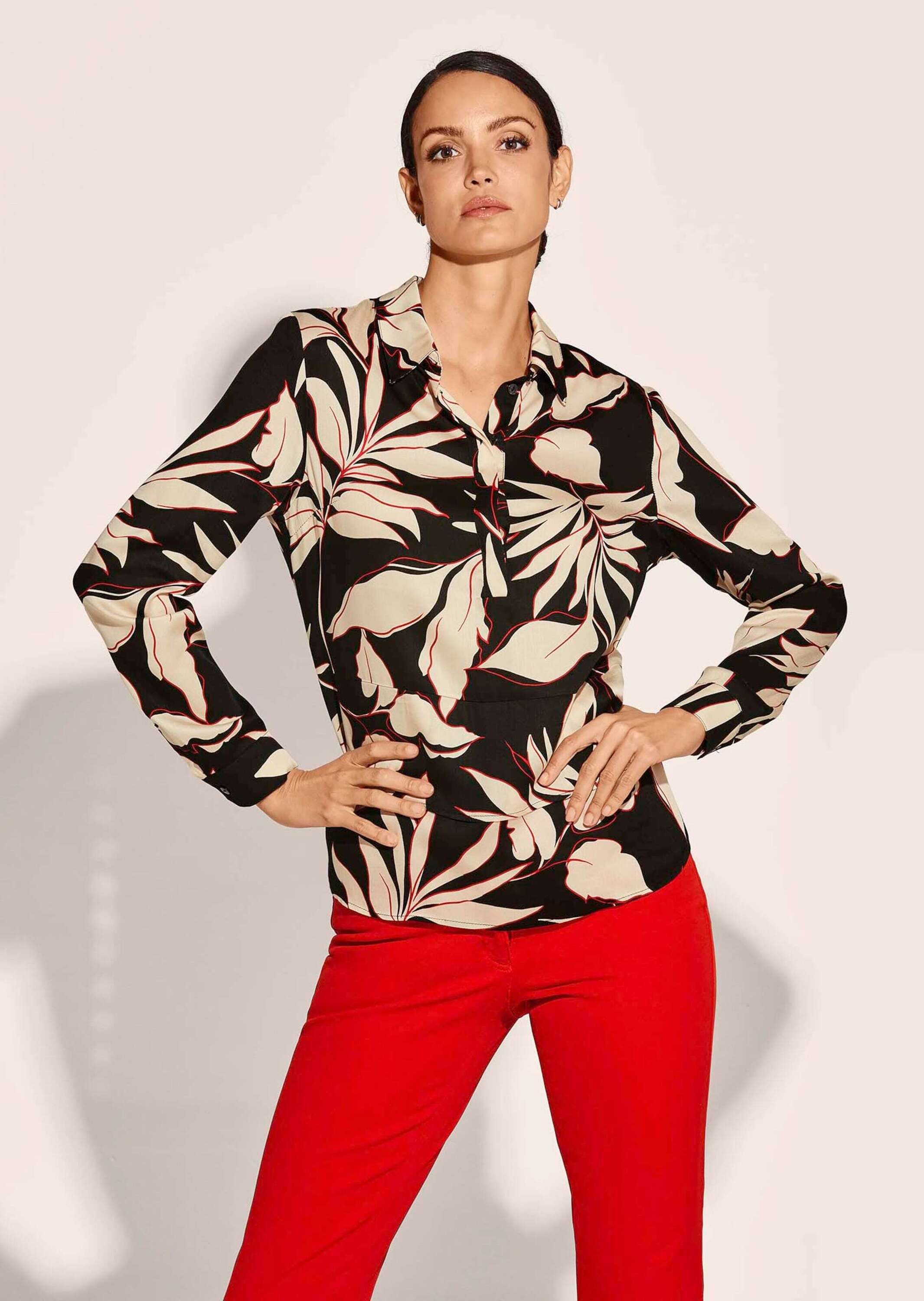 Hemdbluse Bluse aus zarter Viskose mit Blütenprint