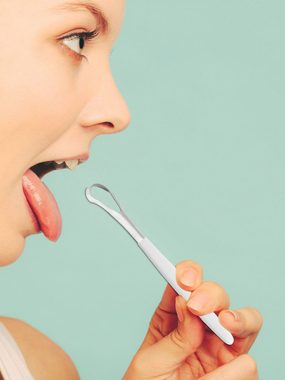 K-Pro Zungenreinigeraufsatz Zungenschaber wiederverwendbar Zungenreiniger medizinischer Edelstahl