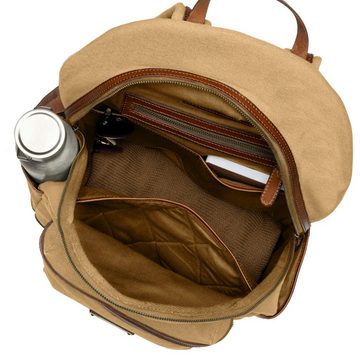 DRAKENSBERG Rucksack »Lenny« Khaki-Beige, hochwertiger Tagesrucksack im College-Design für Damen und Herren