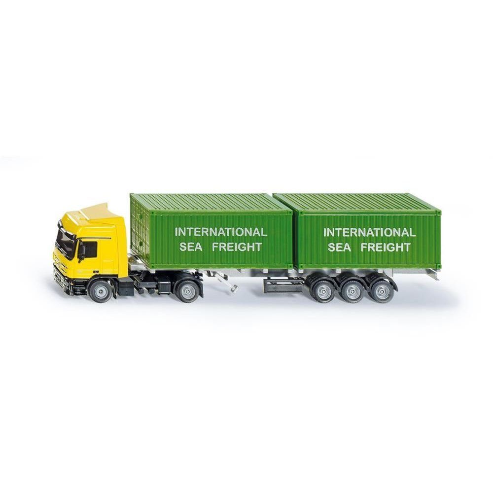Siku Spielzeug-LKW LKW mit Container, Fahrzeug, gelb