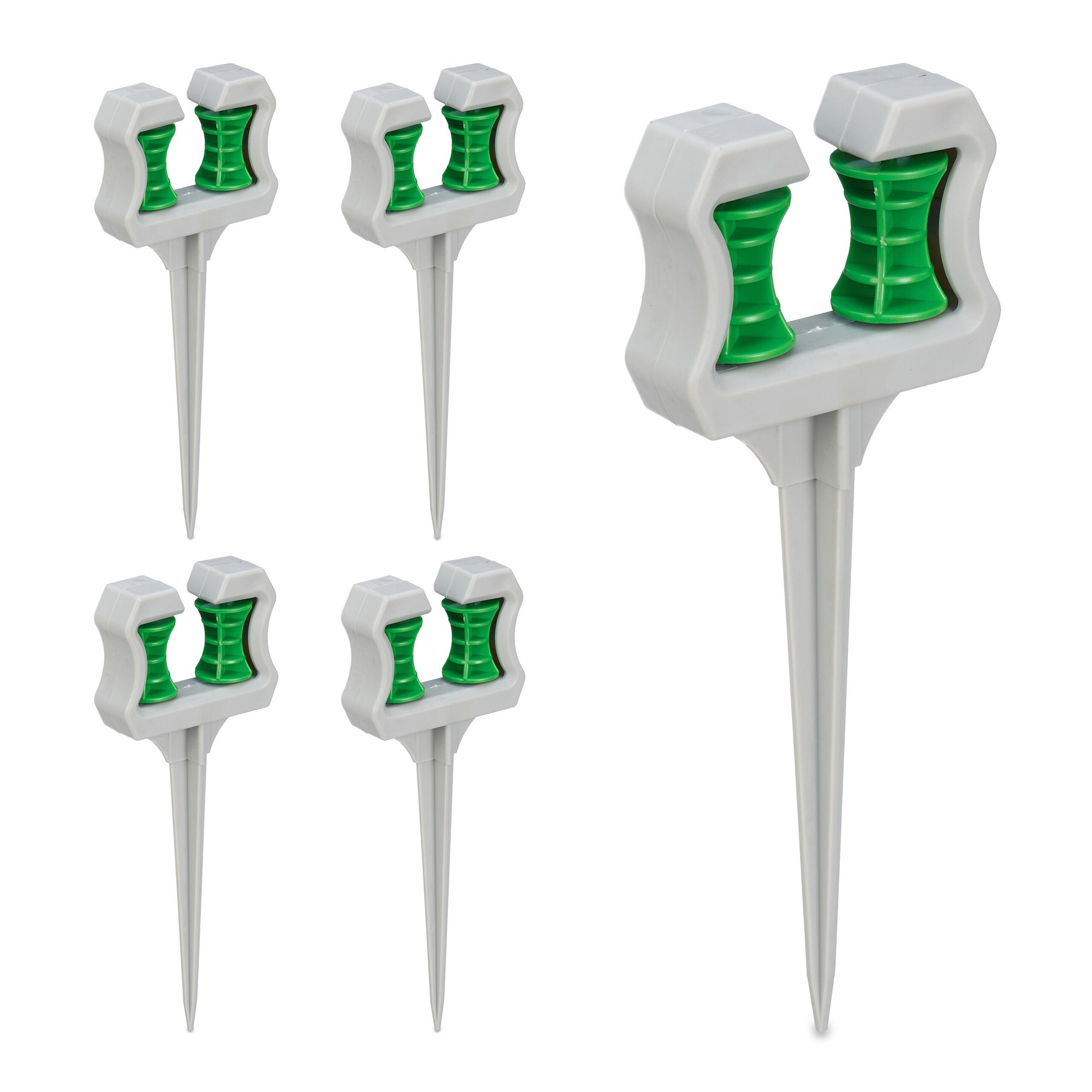 relaxdays Schlauchhalterung Schlauchführung Gartenschlauch 5er Set