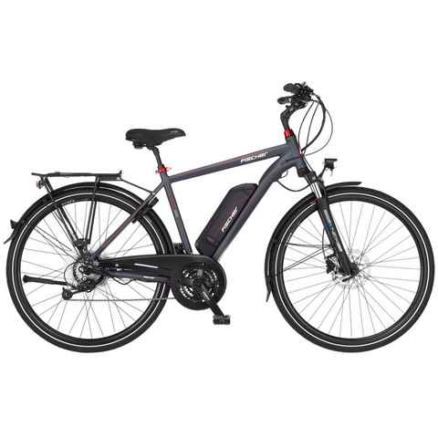 FISCHER Fahrrad E-Bike VIATOR ETH 2222 557, 24 Gang Shimano Altus Schaltwerk, Kettenschaltung, Heckmotor, 557 Wh Akku, Pedelec, Elektrofahrrad für Herren, Trekkingrad