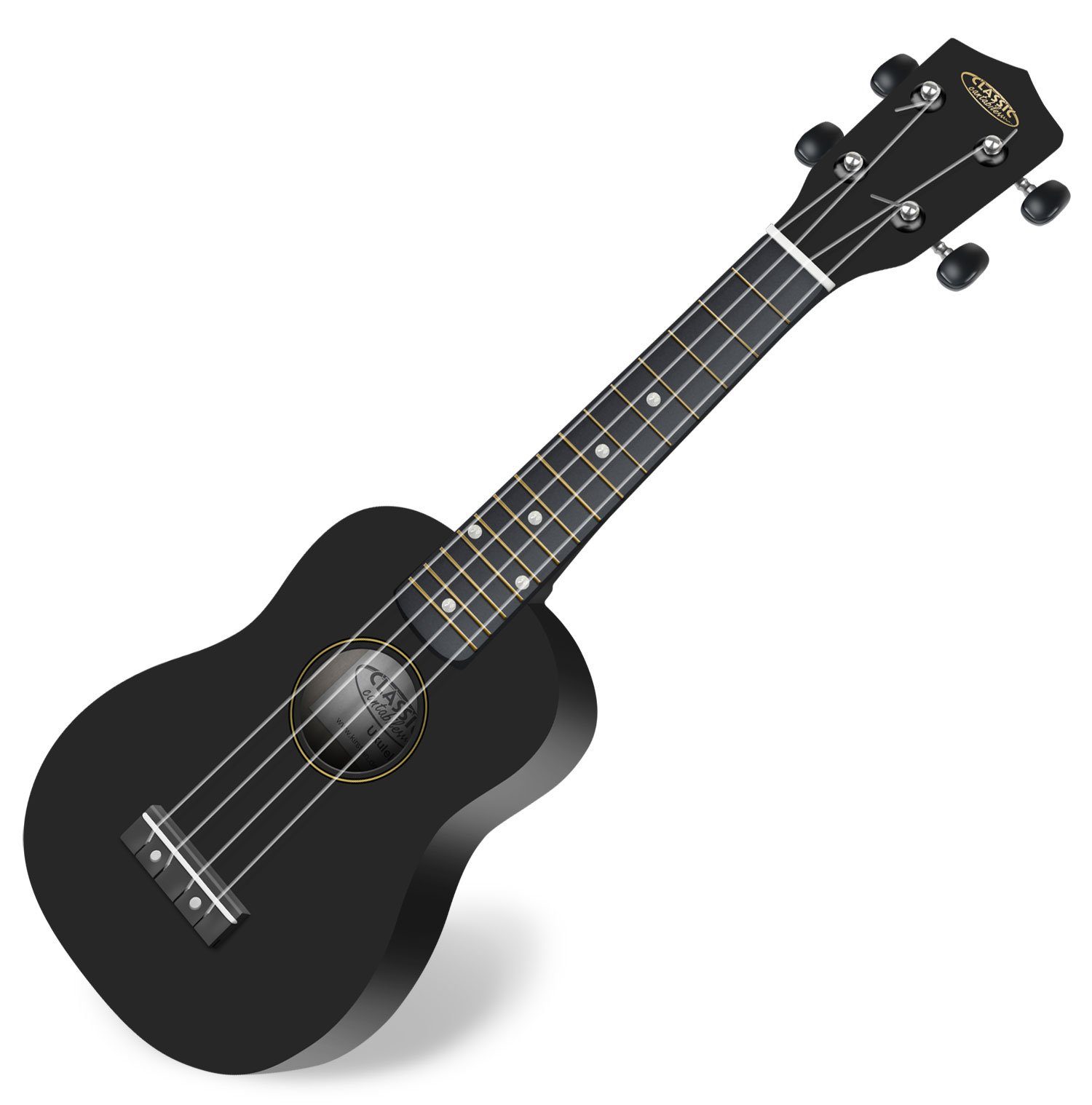 Classic Cantabile Ukulele Sopranukulele (Ukulele, Uke, 15 Bünde, leichtgängige Гитарыmechanik)
