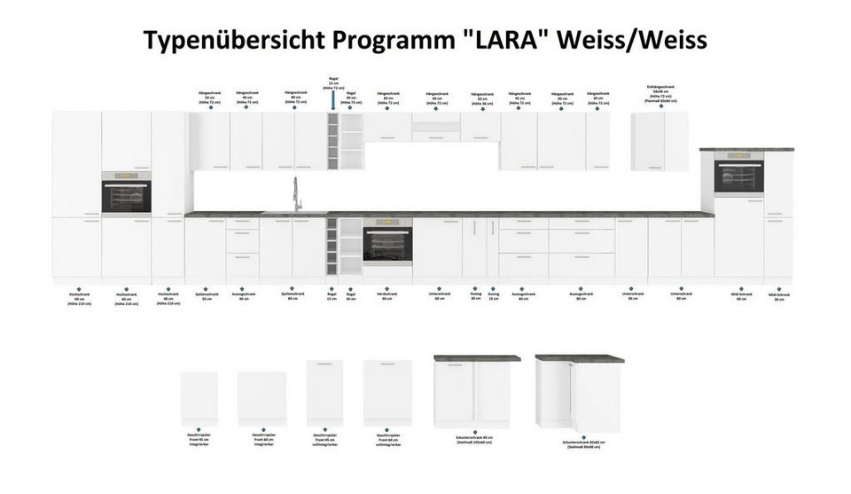 Küchen-Preisbombe Frontblende Frontblende Geschirrspüler vollintegriert 60  Weiß Hochglanz Küche Lara (71.3, 1 St), 59,6 cm
