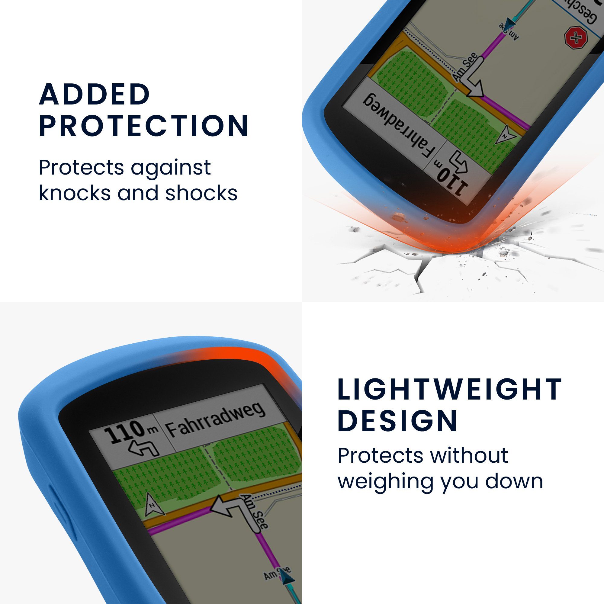 kwmobile Smartphone-Hülle Hülle für Garmin Edge Explore, Silikon GPS Fahrrad Case Schutzhülle