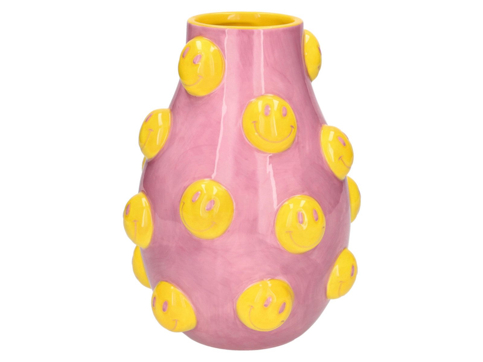 Giftcompany Dekovase Artisan Vase Smile L rosa/gelb 18cm (Vasen)