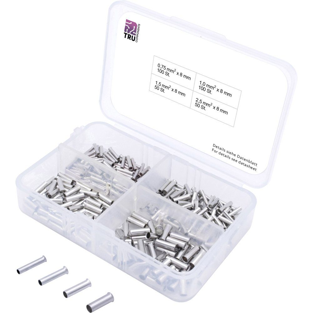 Aderendhülsen TRU COMPONENTS T1903C022 Aderendhülsen-Sortiment 0.75 mm², 1 mm², 1.5
