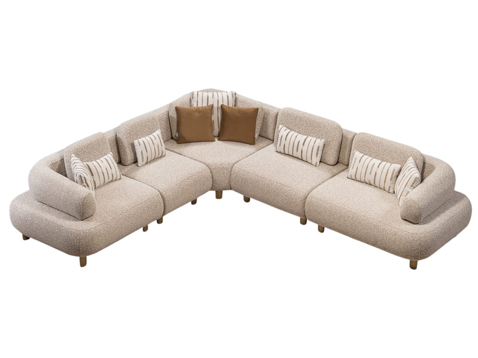 Villa Möbel Ecksofa Barcelona, 1 Teile, mit Schlaffunktion durch verstellbare Rückenlehne