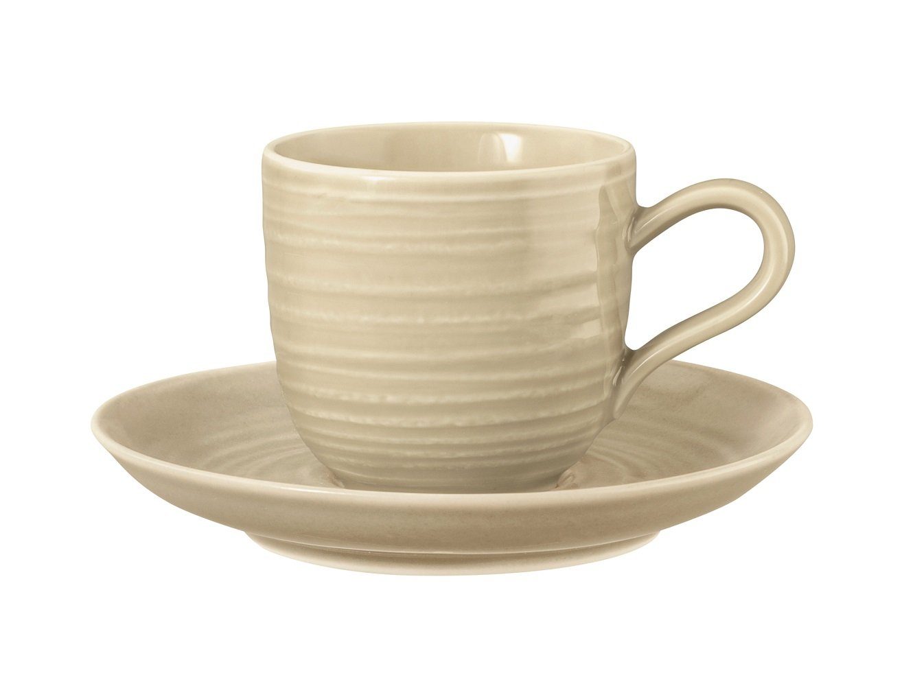 Seltmann Weiden Espressotasse Seltmann Weiden Terra Sandbeige Espressoobertasse 0,09 l, Porzellan
