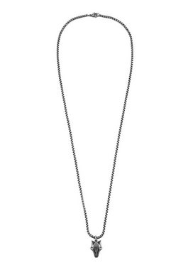 Akitsune Edelstahlkette Vulpes Halskette Antiksilber 70 cm