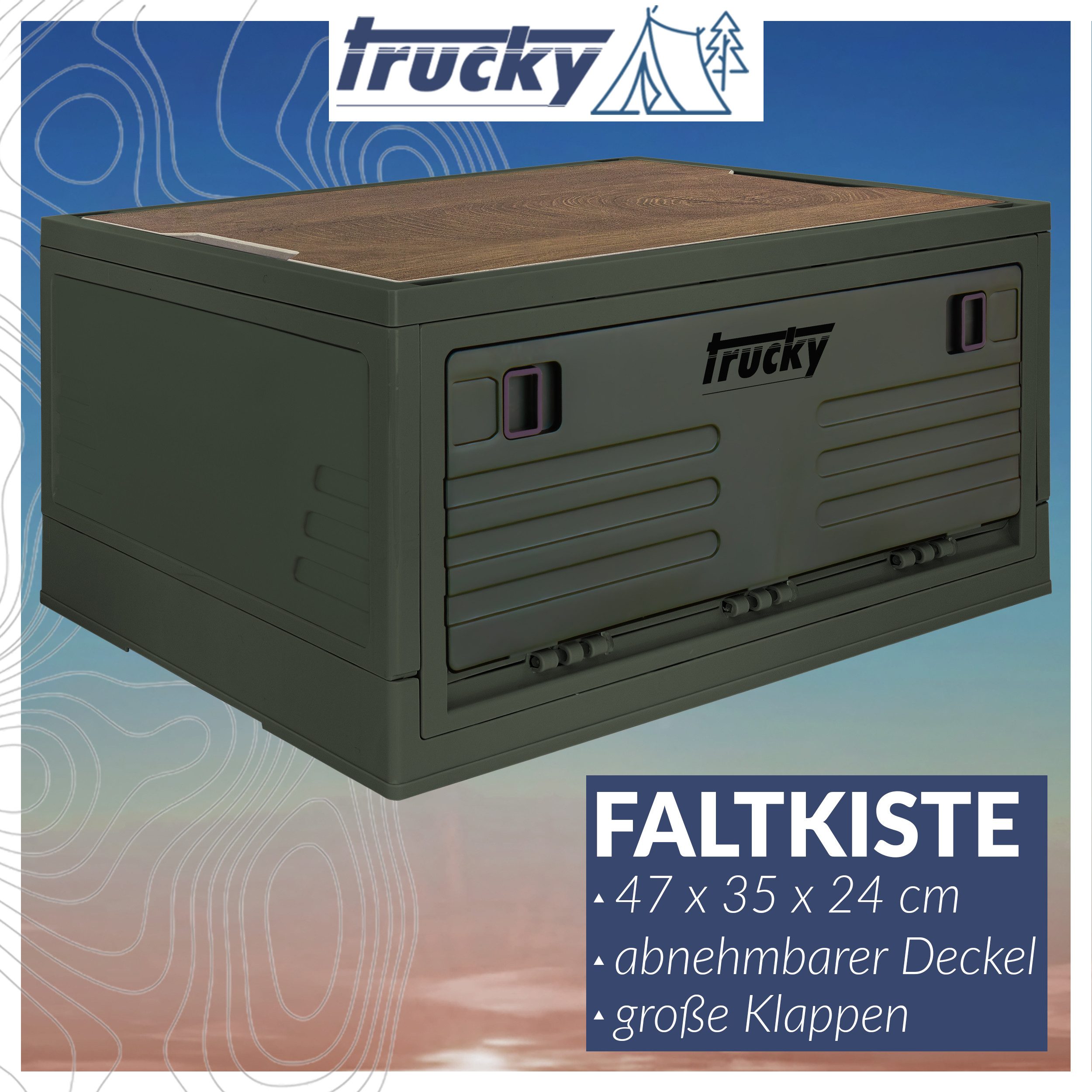Trucky Faltbox Storage Box Camping Klappbox Klappkiste faltbar Grün Auswahl