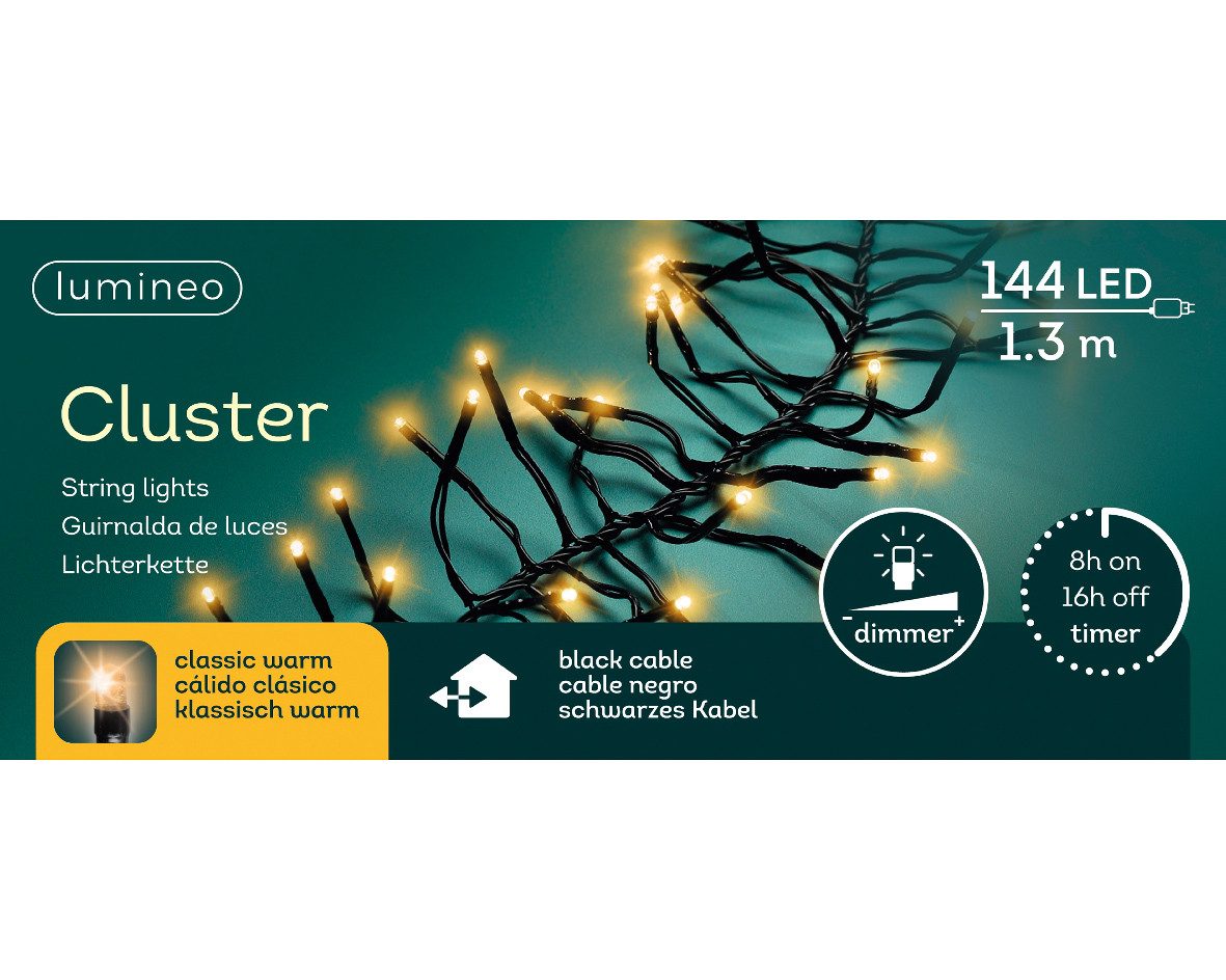Kaemingk LED-Lichterkette LED Clusterbeleuchtung Outdoor L.130cm 144L klass günstig online kaufen