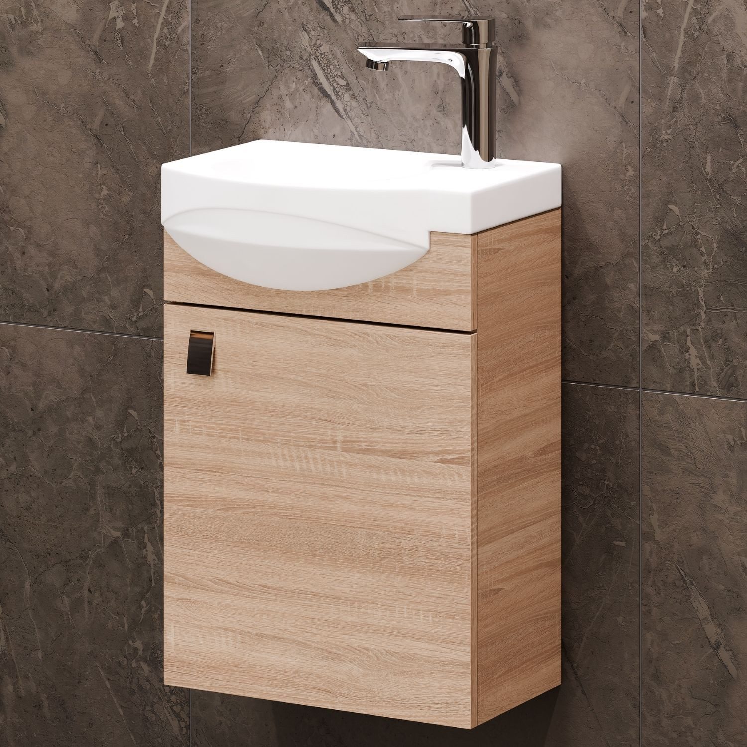 Planetmöbel Waschtisch Waschtischunterschrank 40cm Sonoma Eiche günstig online kaufen