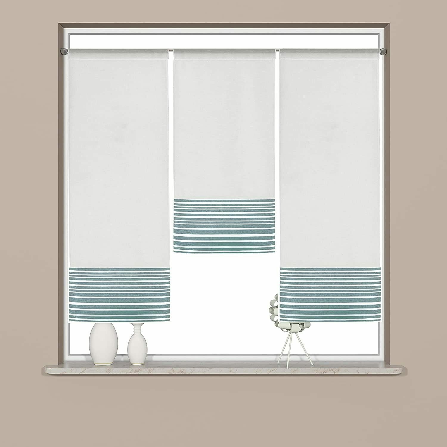Clever-Kauf-24 Scheibengardine Design Mini Flächenvorhang Set, günstig online kaufen