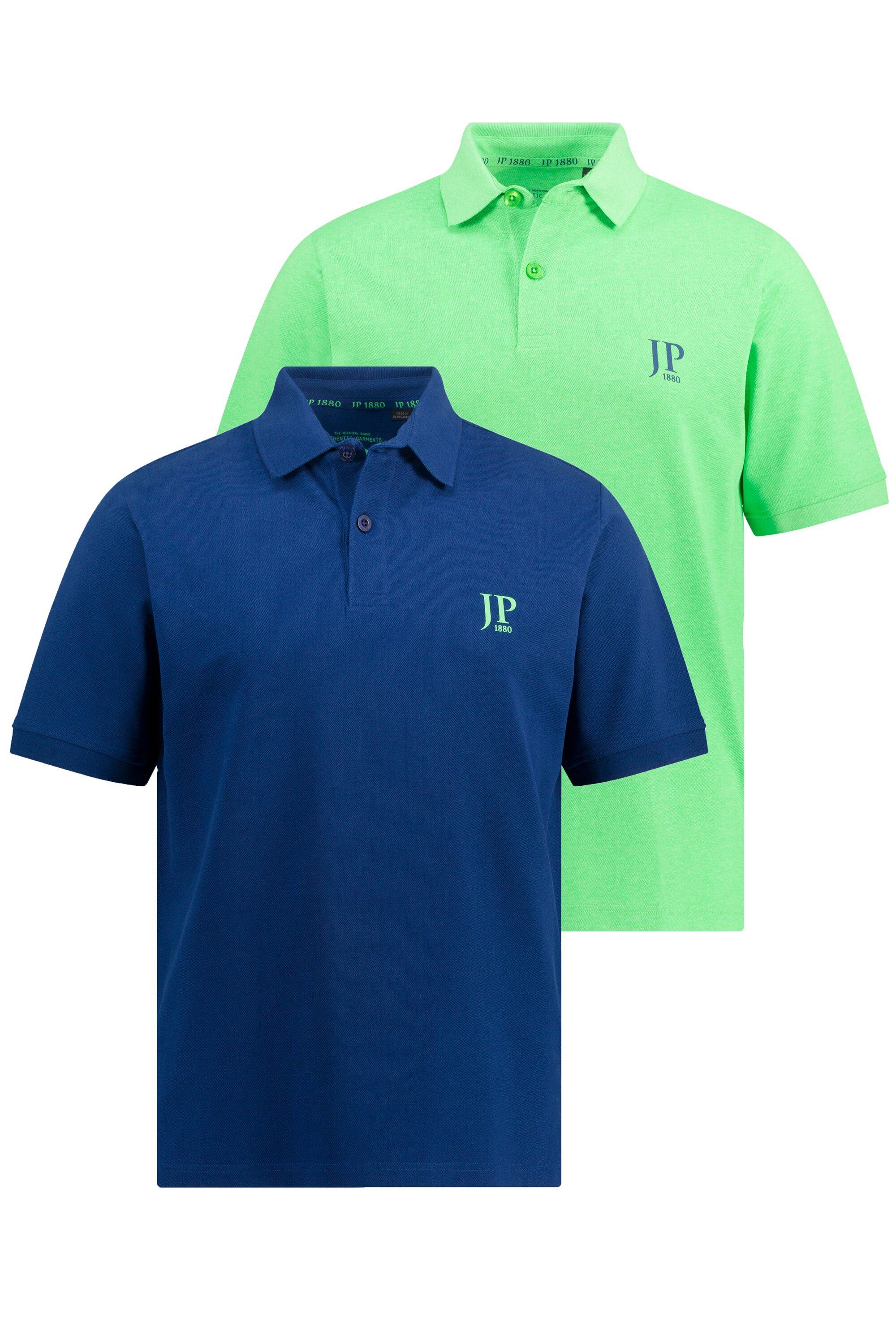 JP1880 Poloshirt bis 7XL Poloshirts 2er-Pack Piqué Seitenschlitze (2-tlg) günstig online kaufen