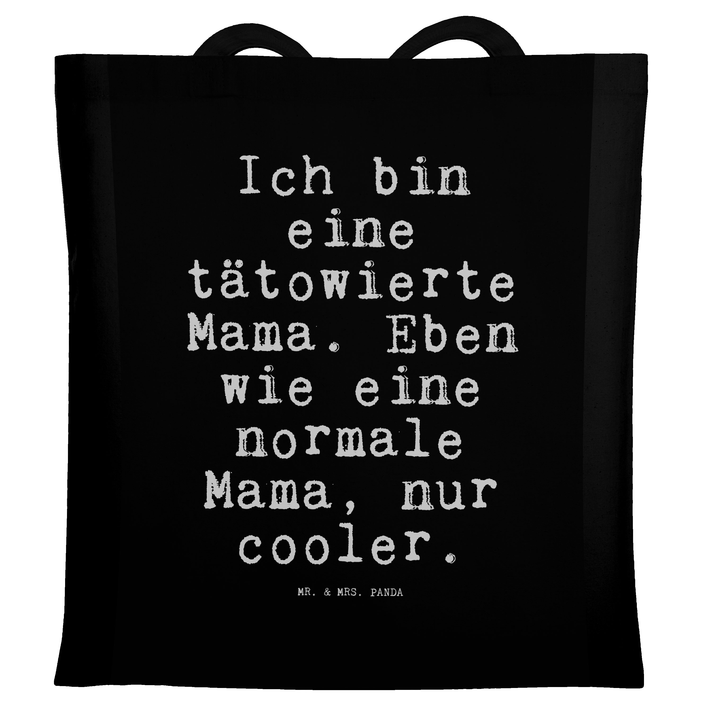 Mr. & Mrs. Panda Tragetasche »Ich bin eine tätowierte... Schwarz