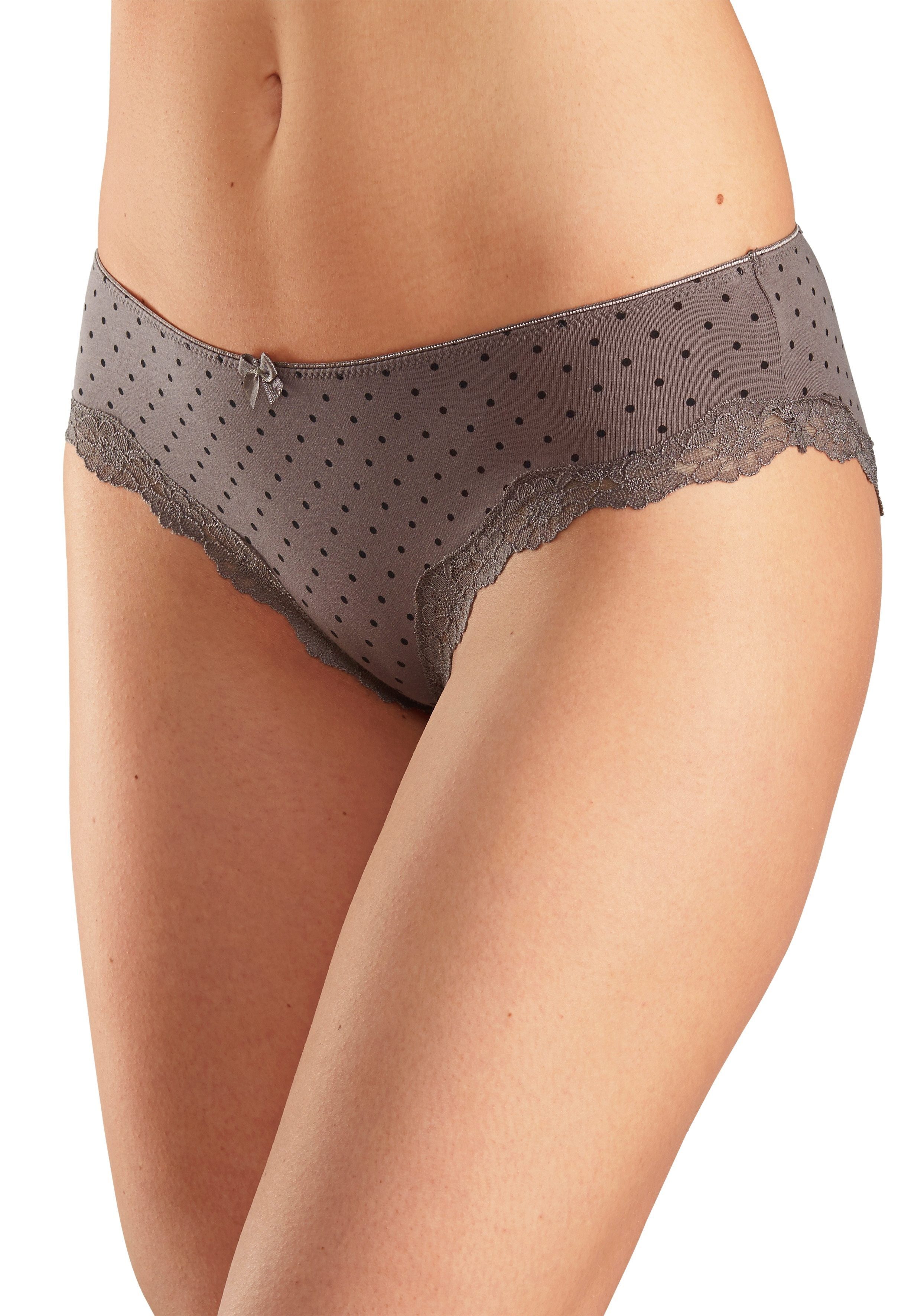 LASCANA Slip (3er-Pack) aus elastischer Baumwolle mit zarter Spitze – Bild 2 von 5