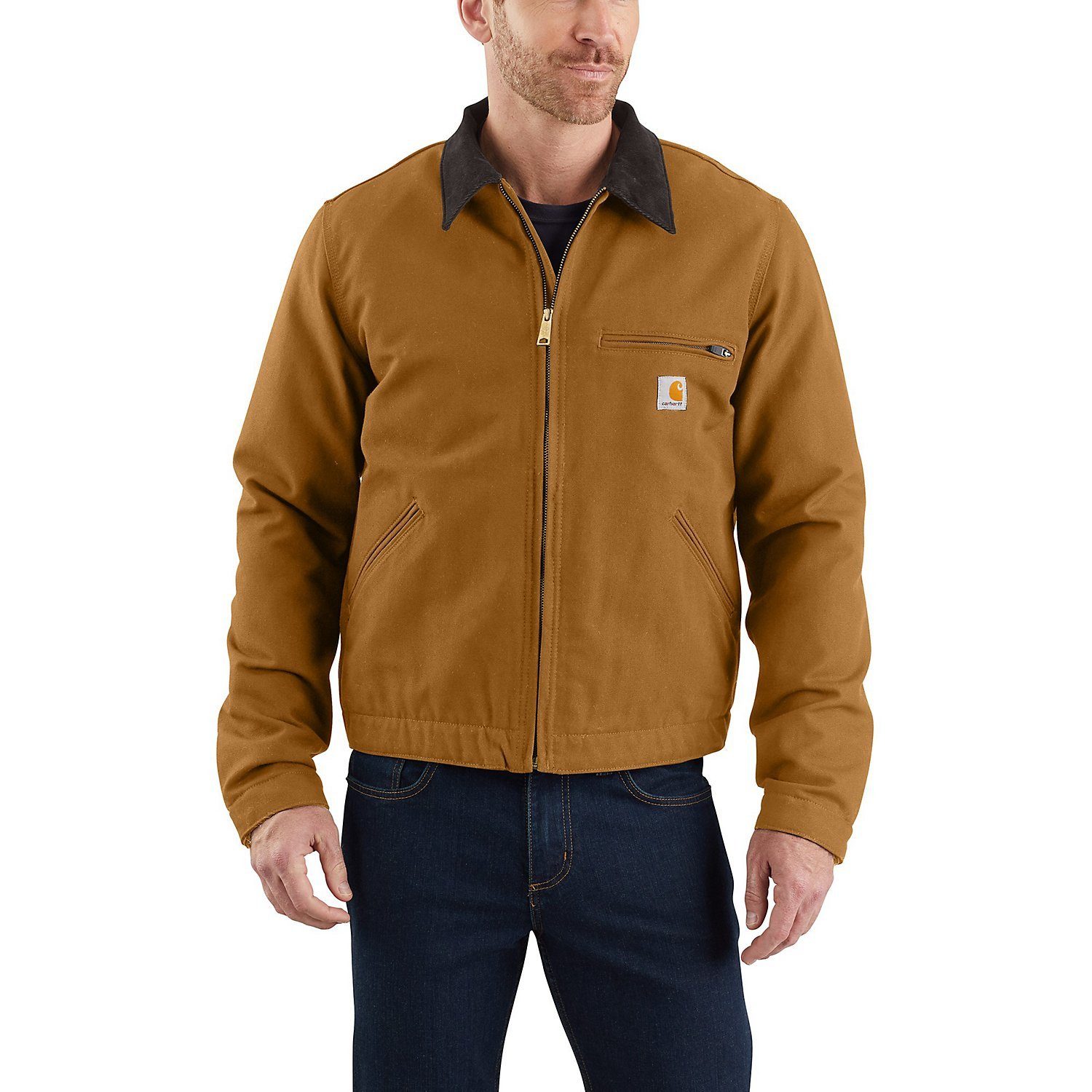 Braun Fit Arbeitsjacke Carhartt Duck Detroit Relaxed