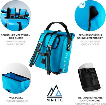 MNT10 Gepäckträgertasche 3in1 Fahrradtasche 18L,25L, Wasserdicht reflektierend