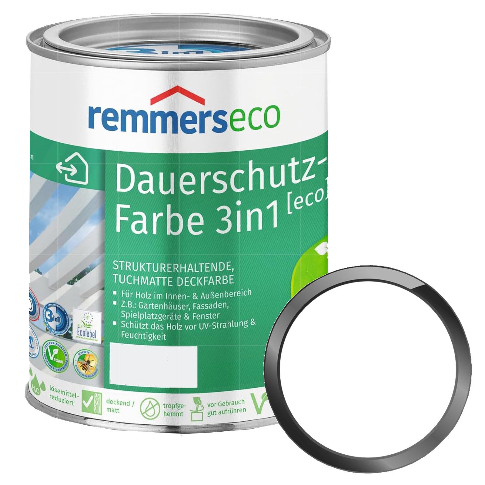 Remmers Holzschutzlasur ECO Dauerschutz-Farbe 3in1 - 5 LTR