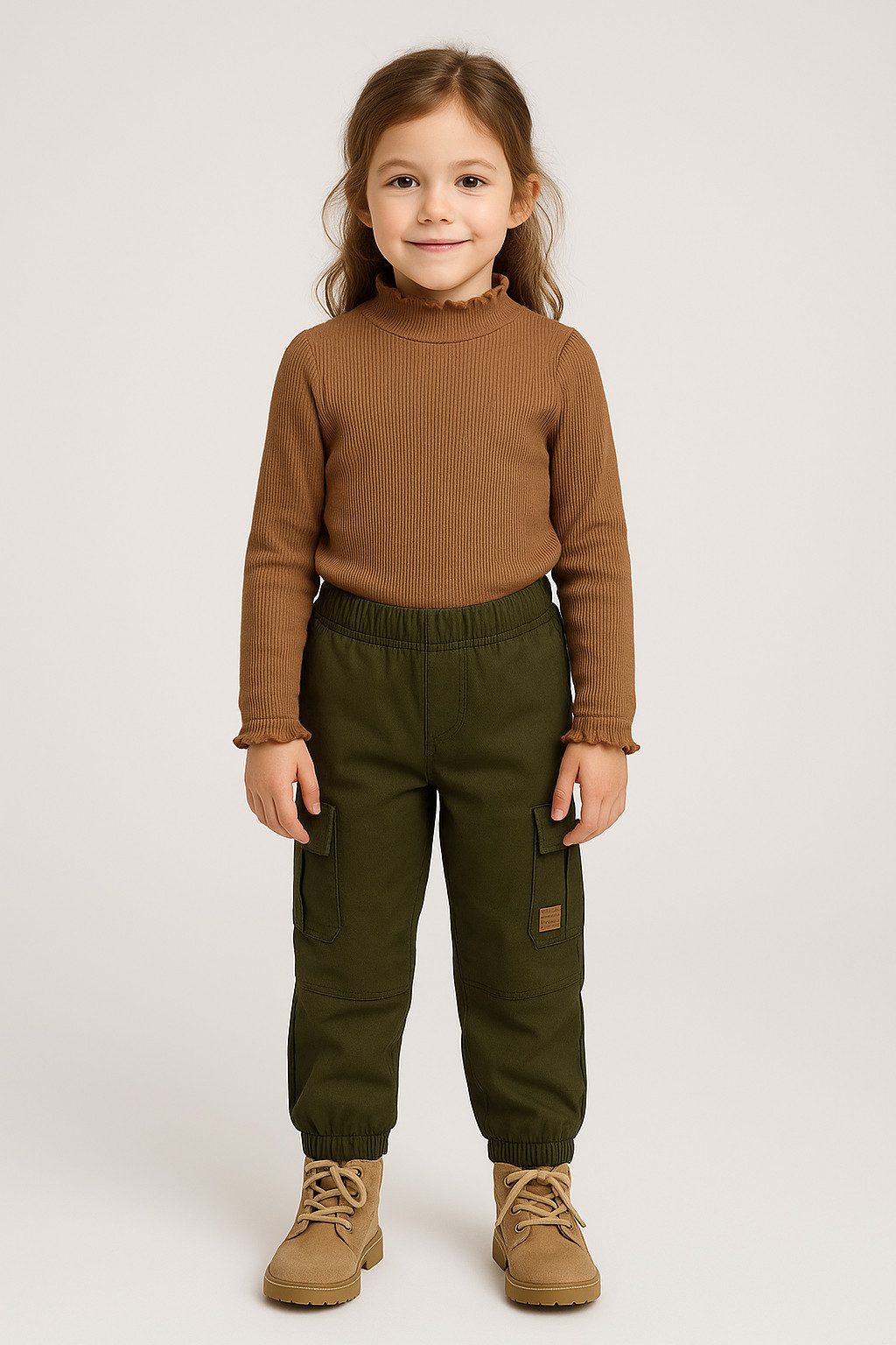 Hust & Claire Langarmshirt Amma (1-tlg) Hust & Claire Mädchen Rollkragen Longsleeve “Amma” mit Volant-Details